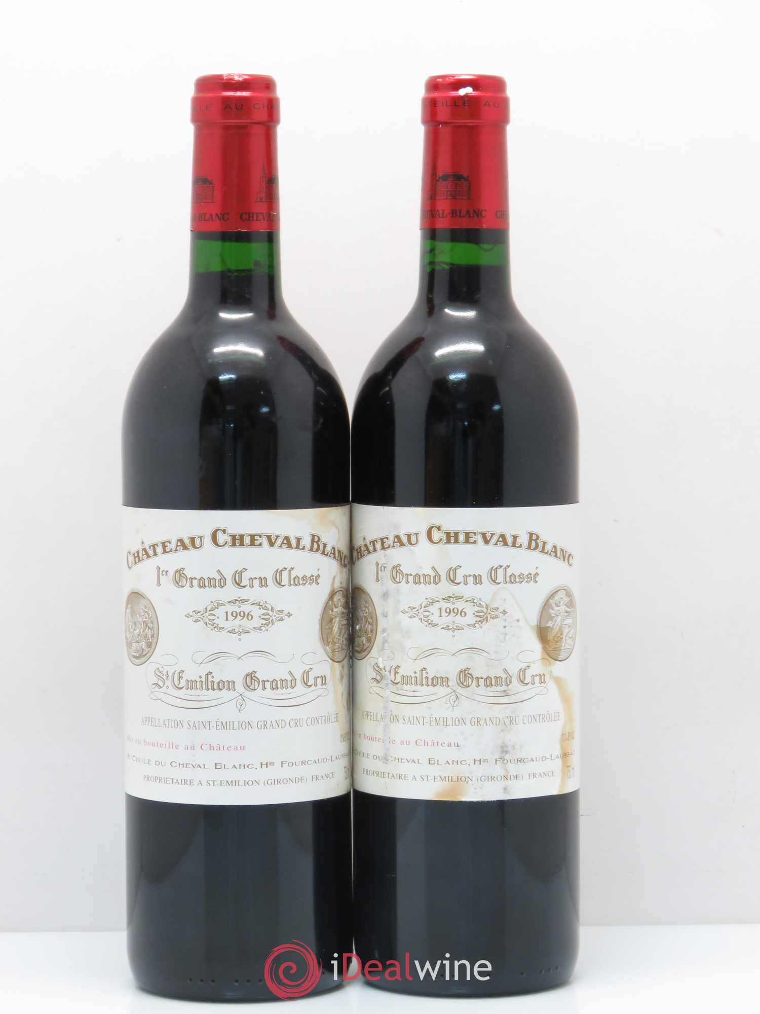 Château Cheval Blanc 1er Grand Cru Classé A 1996 - Lot de 2 bouteilles - 0