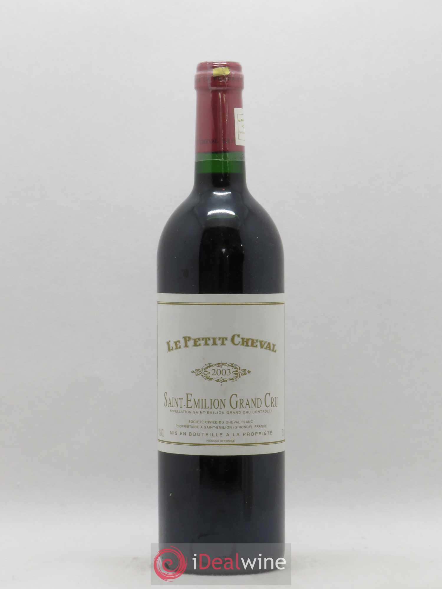 Le Petit Cheval Second Vin 2003 - Lot de 1 bouteille - 0