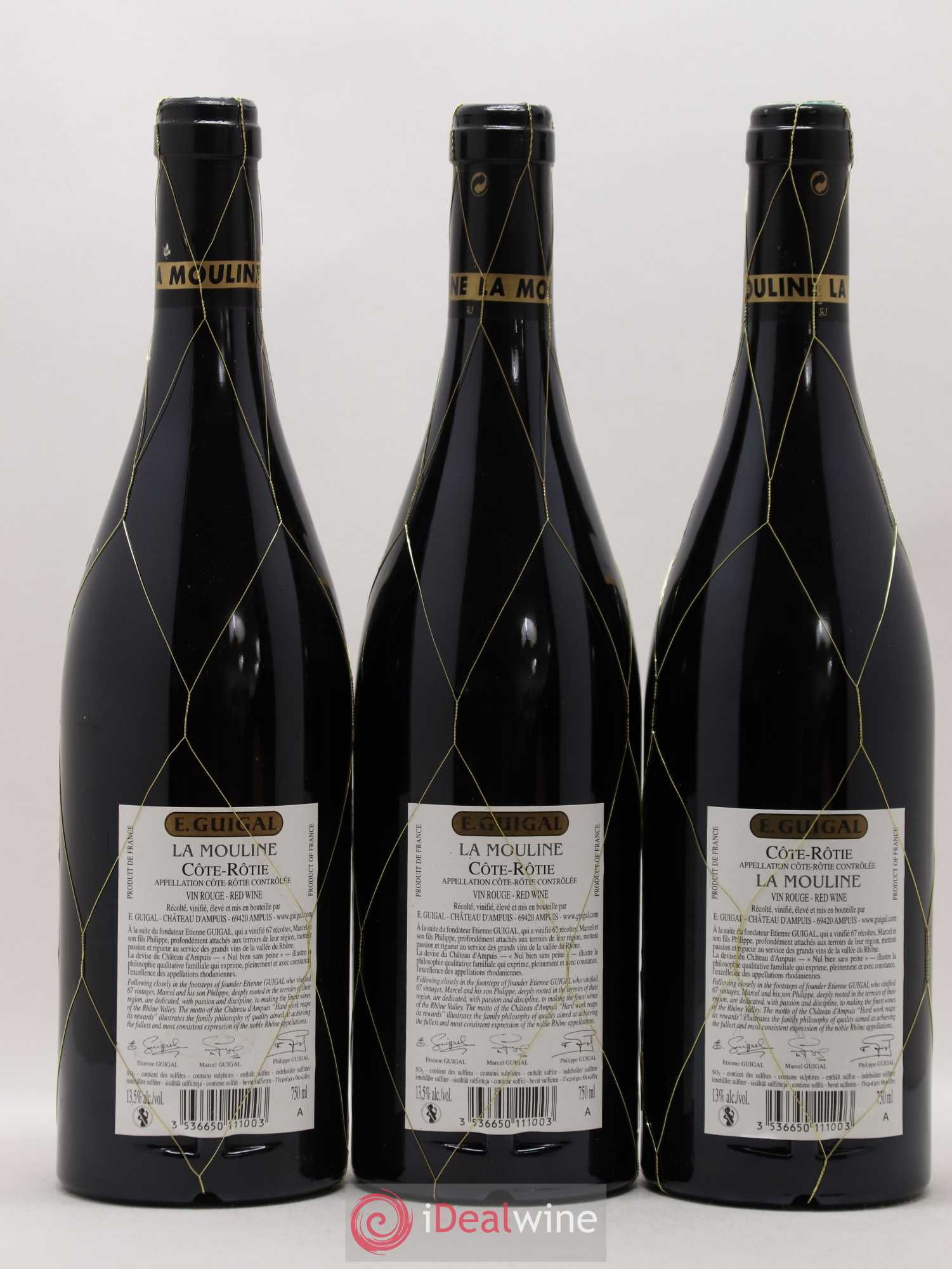 Côte-Rôtie La Mouline Guigal 2010 - Lot de 3 bouteilles - 1