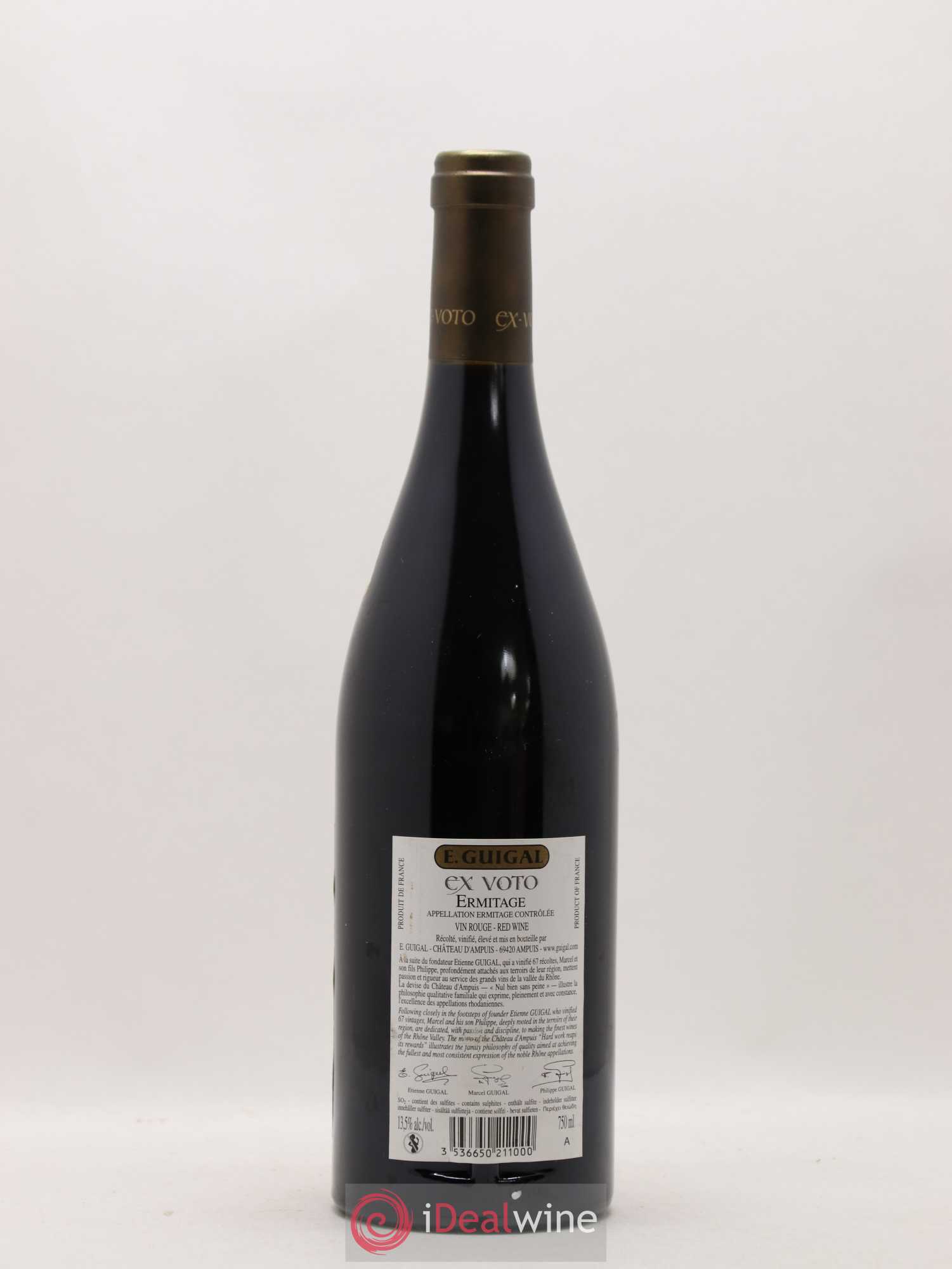 Ermitage Ex Voto Guigal 2010 - Lot de 1 bouteille - 1