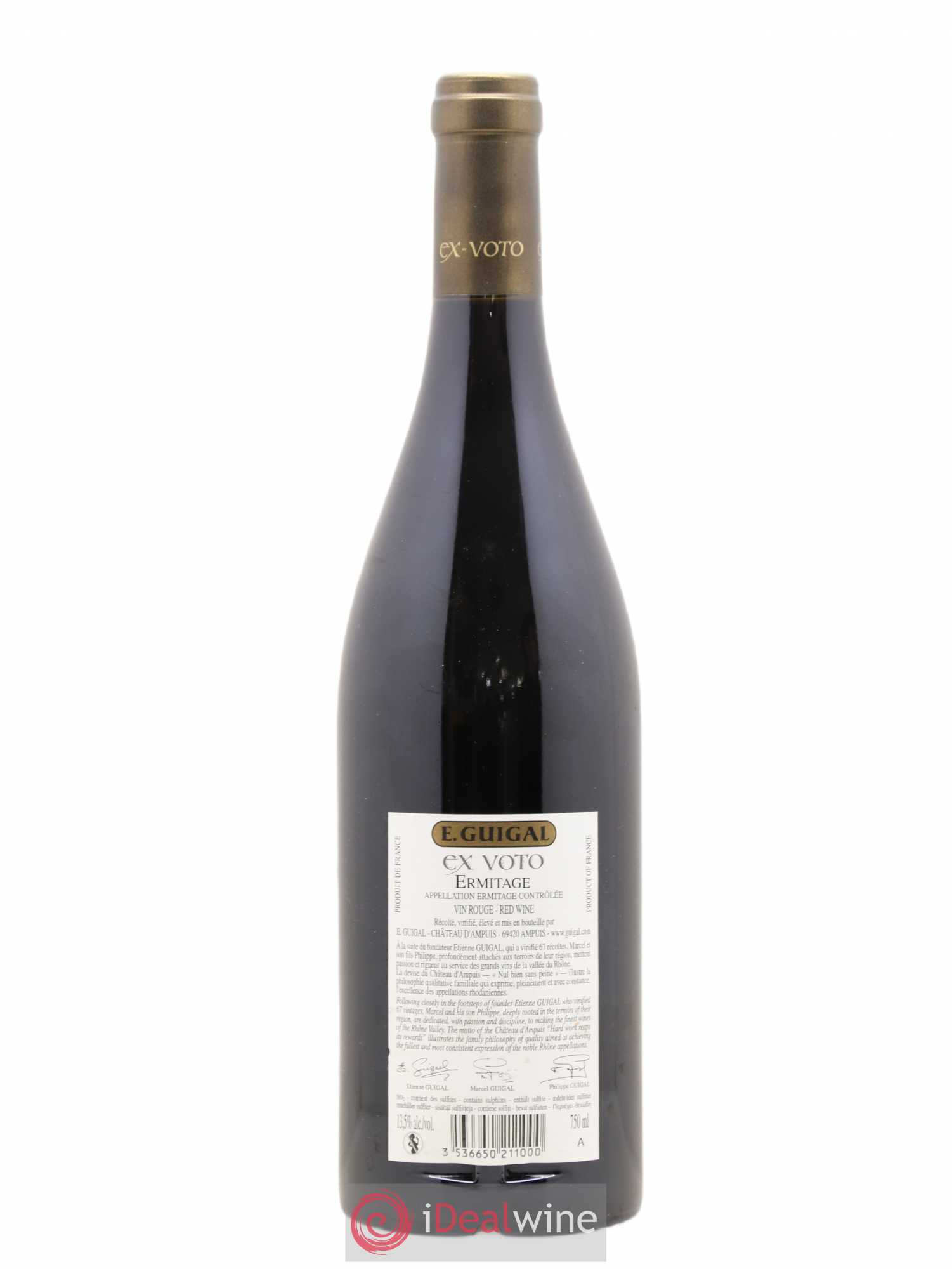 Ermitage Ex Voto Guigal 2010 - Lot de 1 bouteille - 1