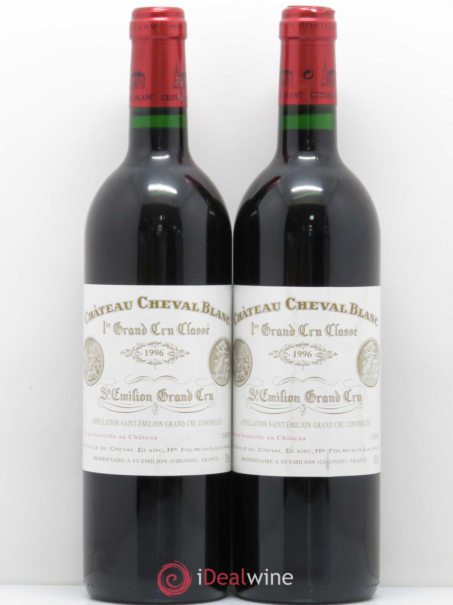 Château Cheval Blanc 1er Grand Cru Classé A 1996 - Lot de 2 bouteilles - 0