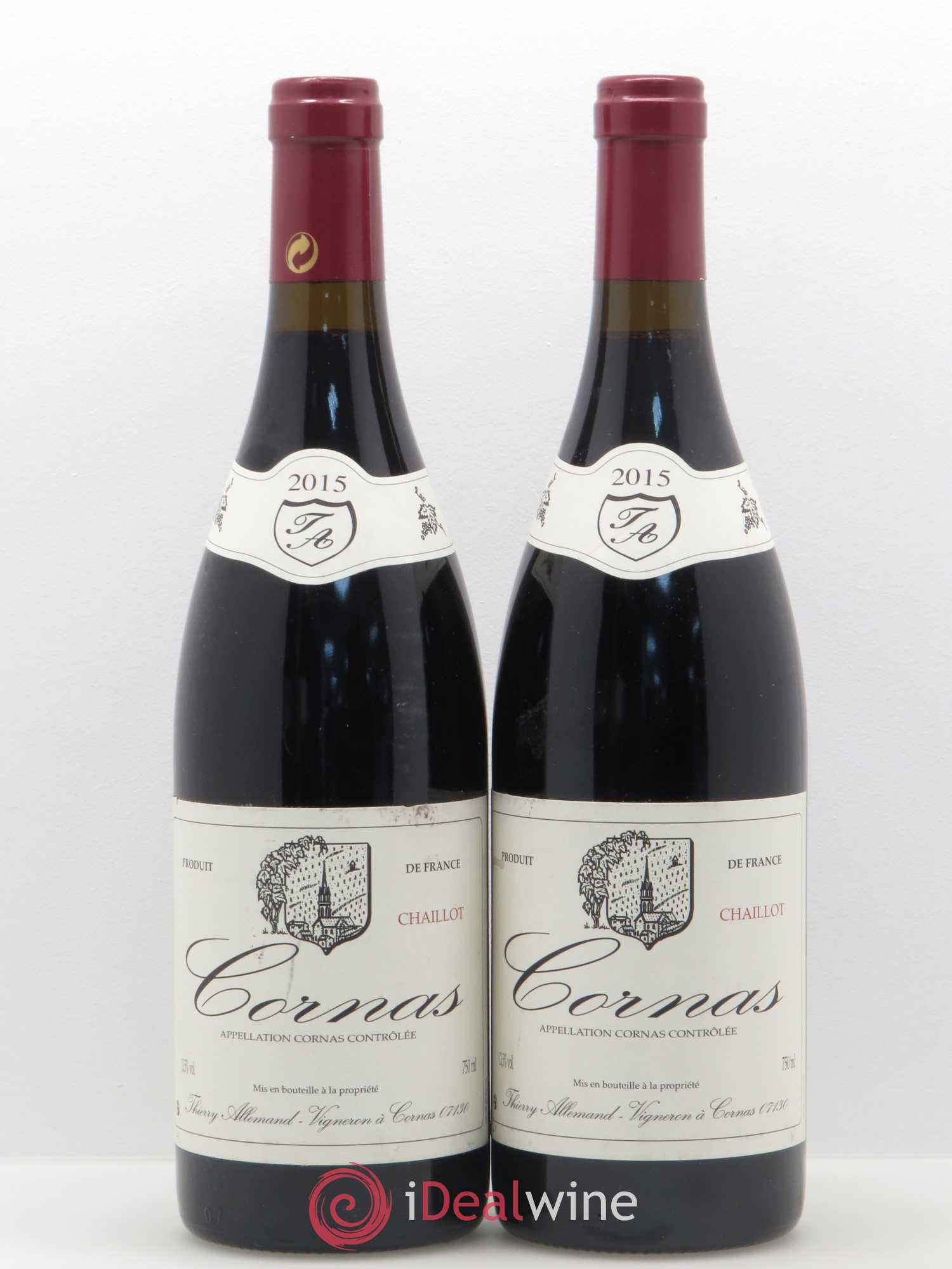 Cornas Chaillot Thierry Allemand 2015 - Lot de 2 bouteilles - 0