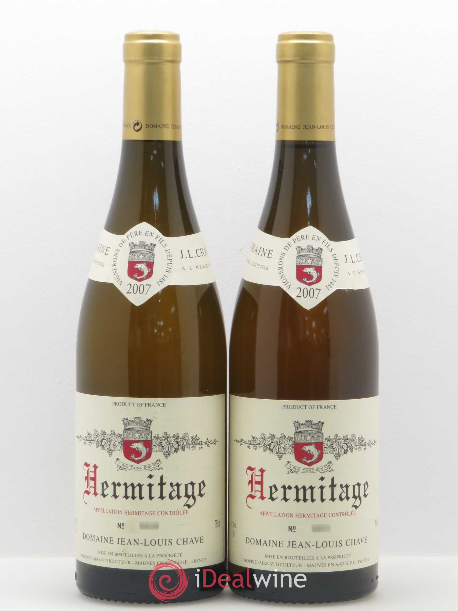 Hermitage Jean-Louis Chave 2007 - Lot de 2 bouteilles - 0