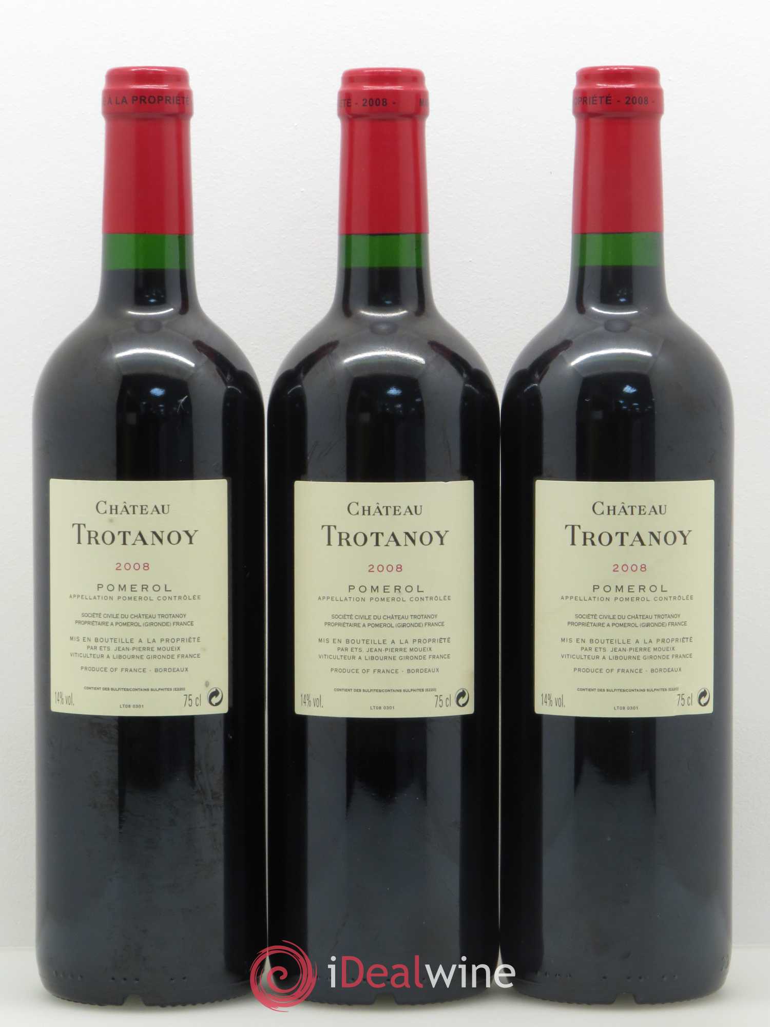 Château Trotanoy 2008 - Lot de 3 bouteilles - 1