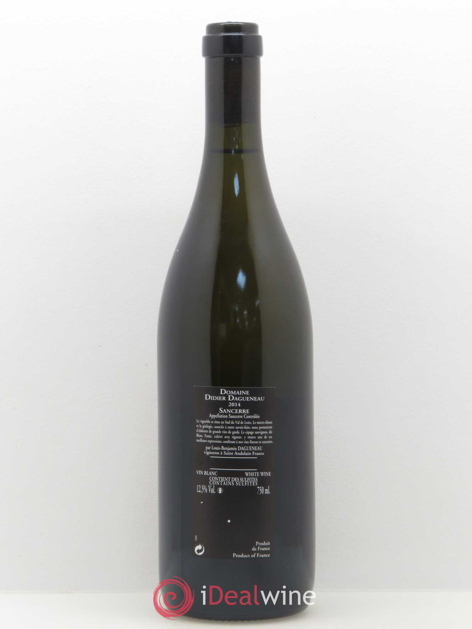 Sancerre Le Mont Damné Chavignol Dagueneau (Domaine Didier - Louis-Benjamin) 2014 - Lot de 1 bouteille - 1