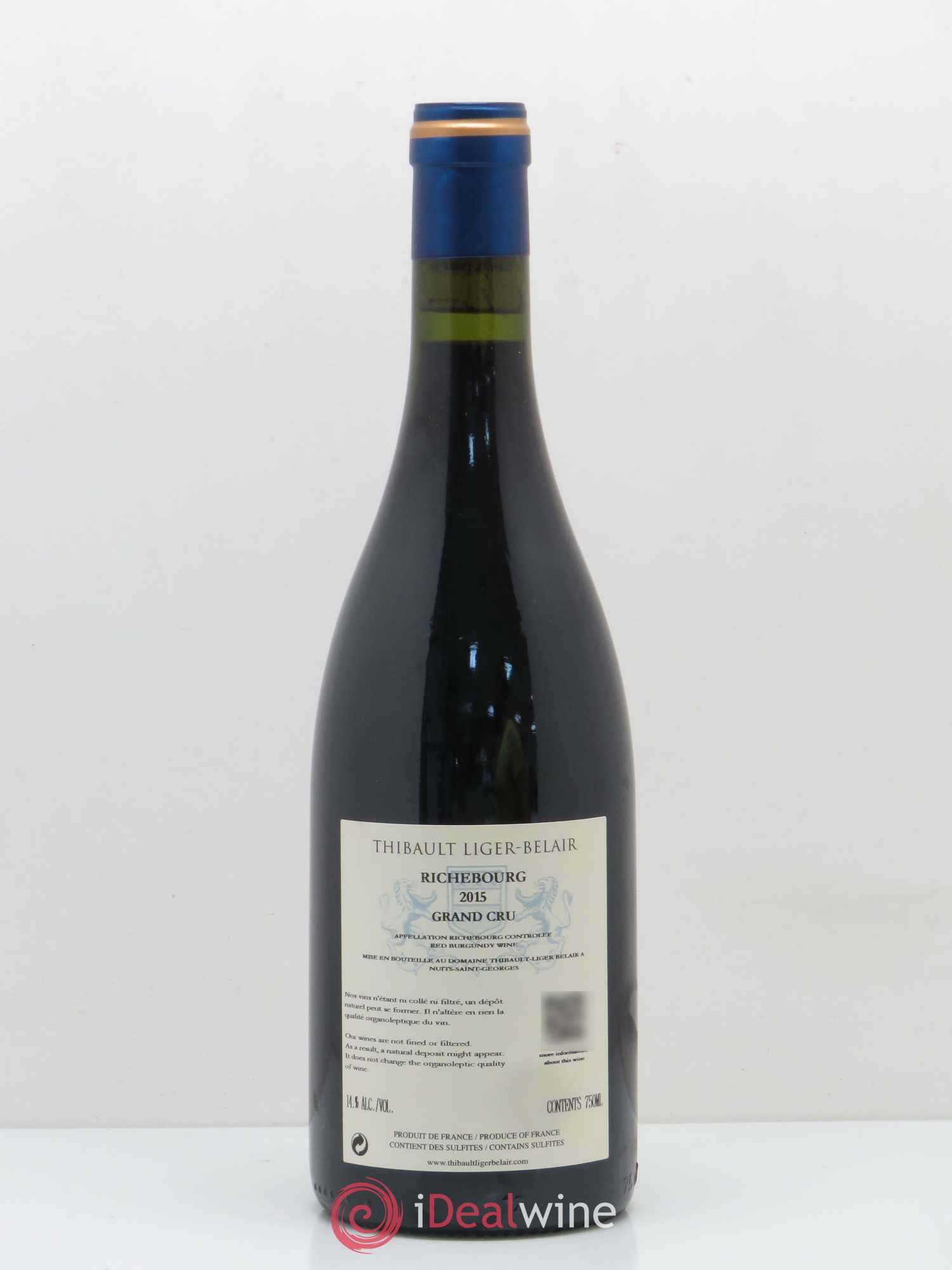 Richebourg Grand Cru Thibault Liger-Belair 2015 - Lot de 1 bouteille - 1