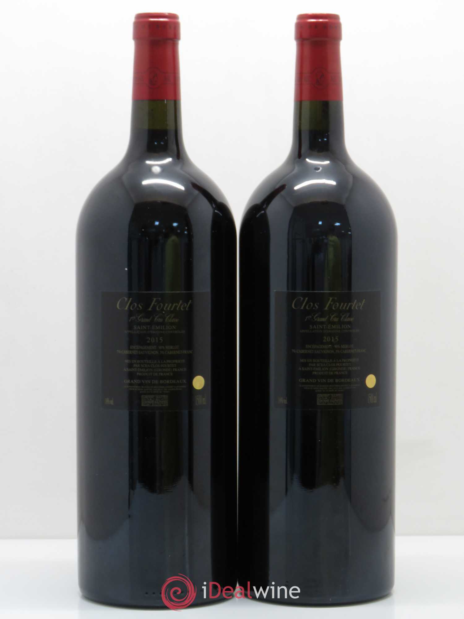 Clos Fourtet 1er Grand Cru Classé B 2015 - Lot de 2 magnums - 1