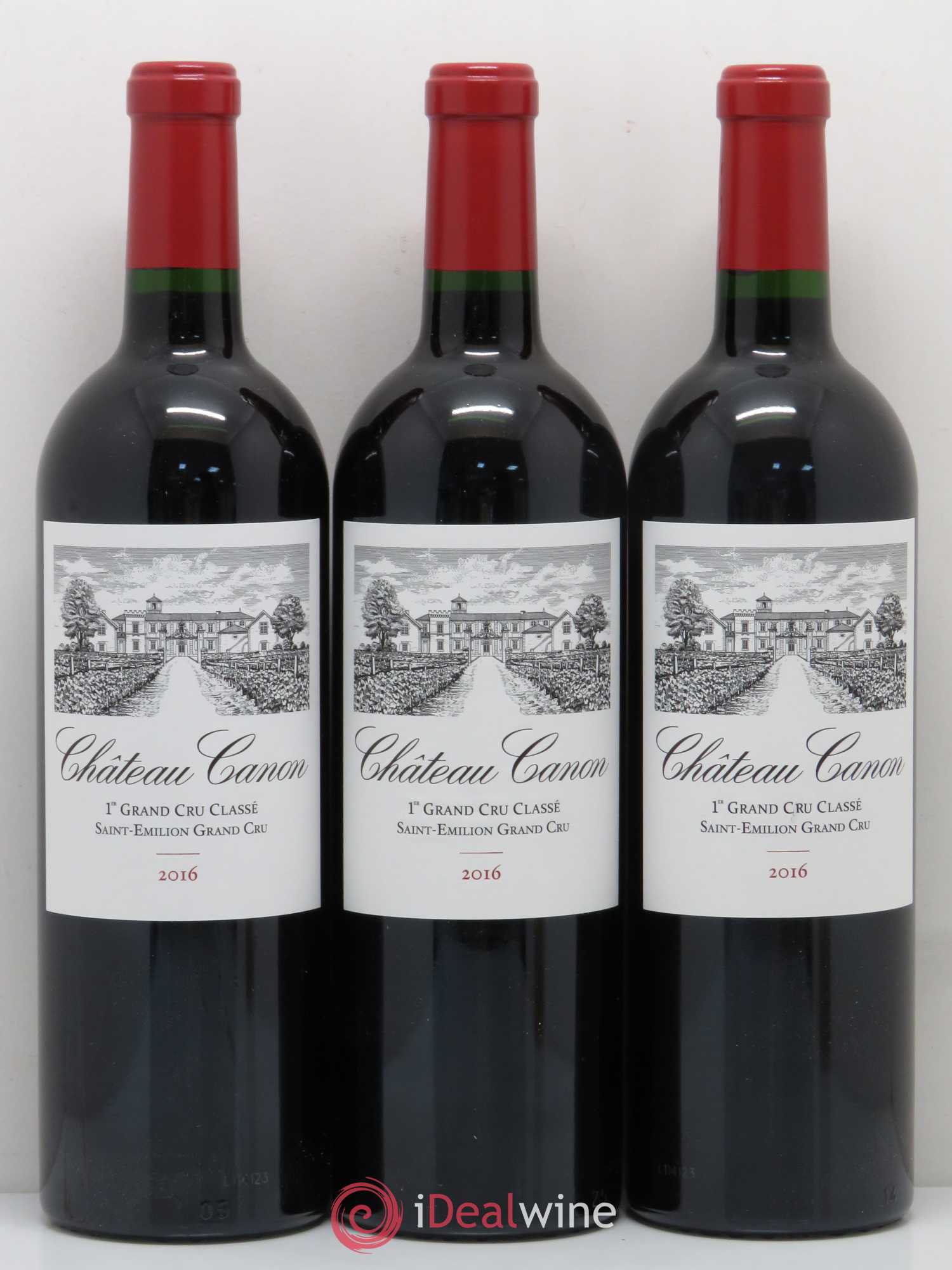 Château Canon 1er Grand Cru Classé B 2016 - Lot de 3 bouteilles - 0