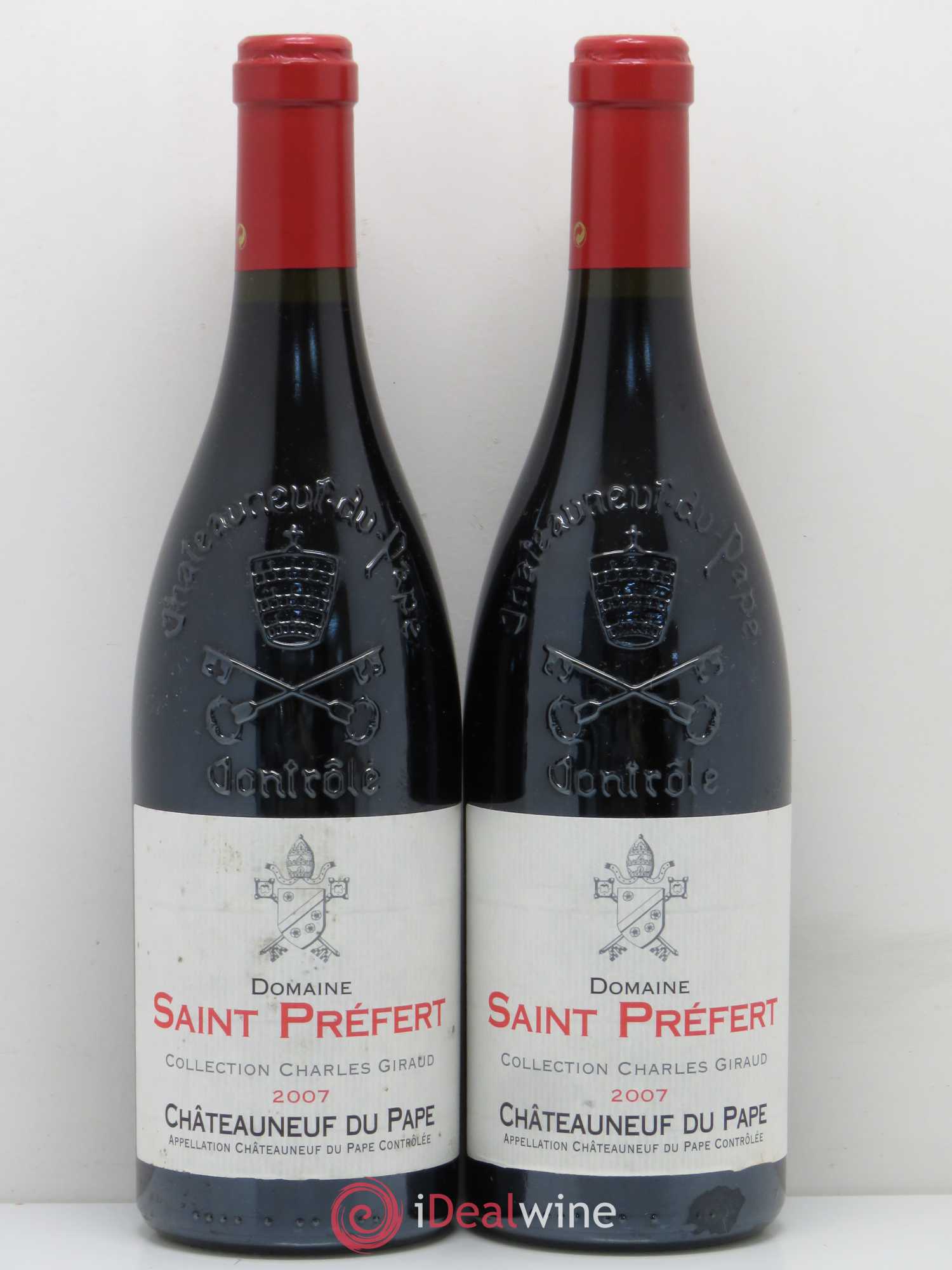 Châteauneuf-du-Pape Collection Charles Giraud Domaine Saint-Préfert 2007 - Lot de 2 bouteilles - 0