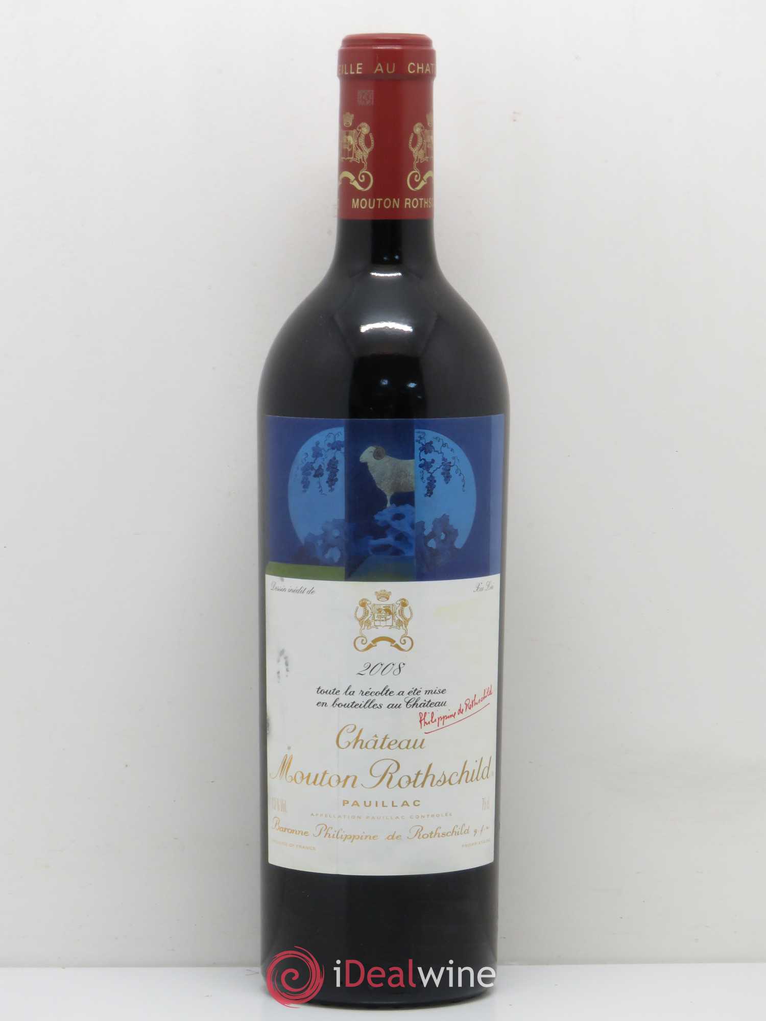 Château Mouton Rothschild 1er Grand Cru Classé 2008 - Lot de 1 bouteille - 0