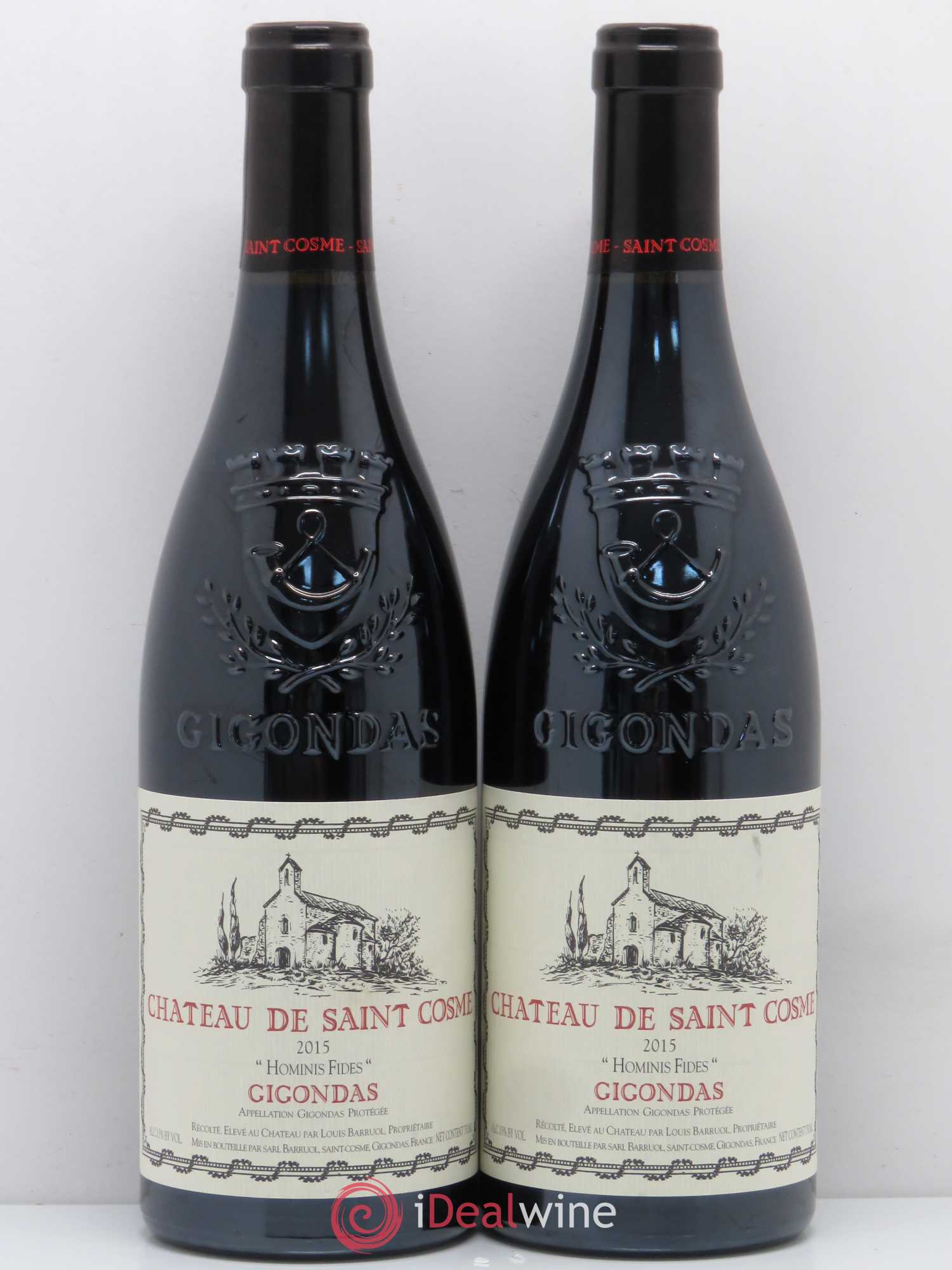Gigondas Hominis Fides Saint Cosme 2015 - Lot de 2 bouteilles - 0