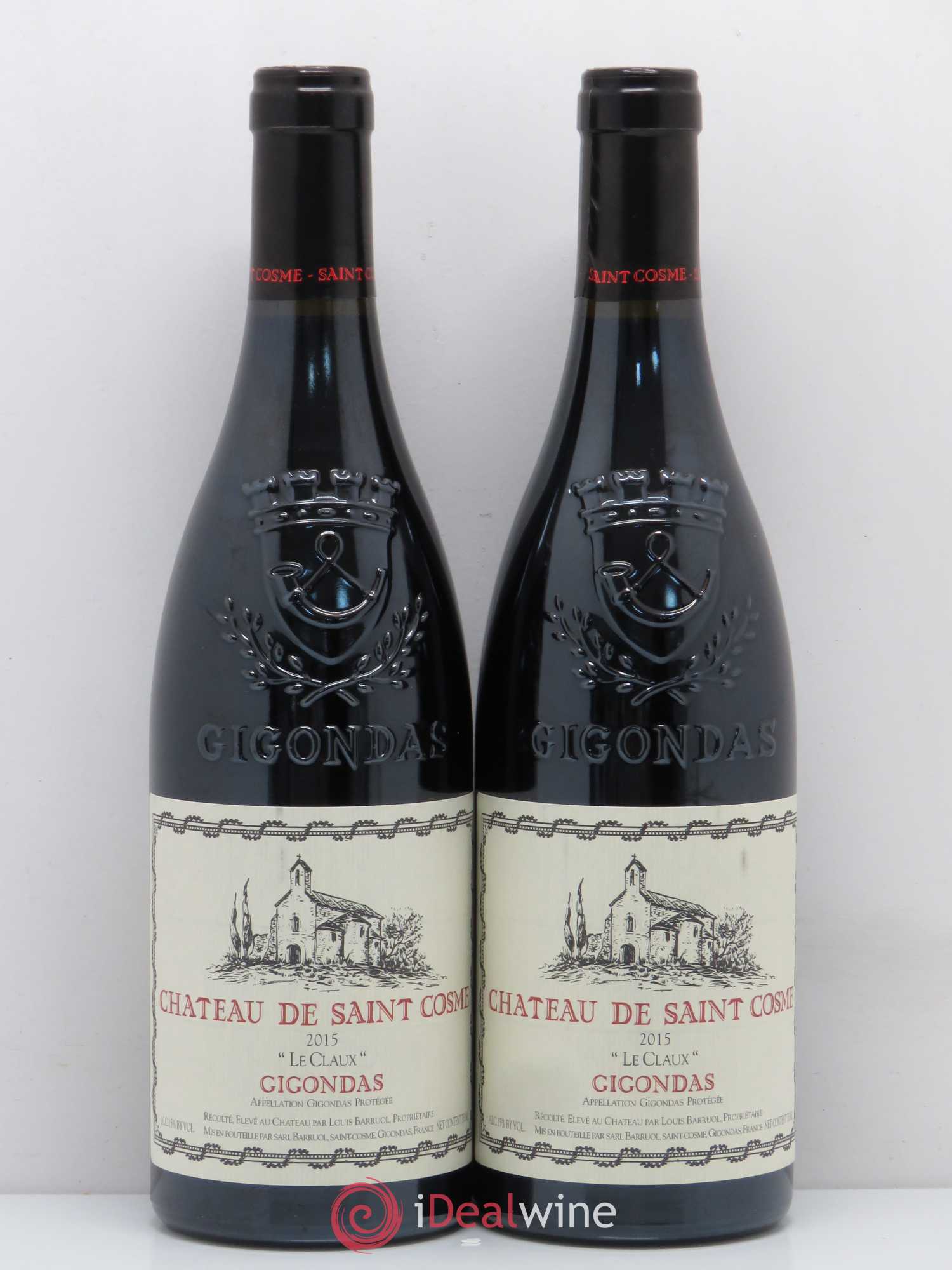 Gigondas Le Claux Saint Cosme 2015 - Lot de 2 bouteilles - 0