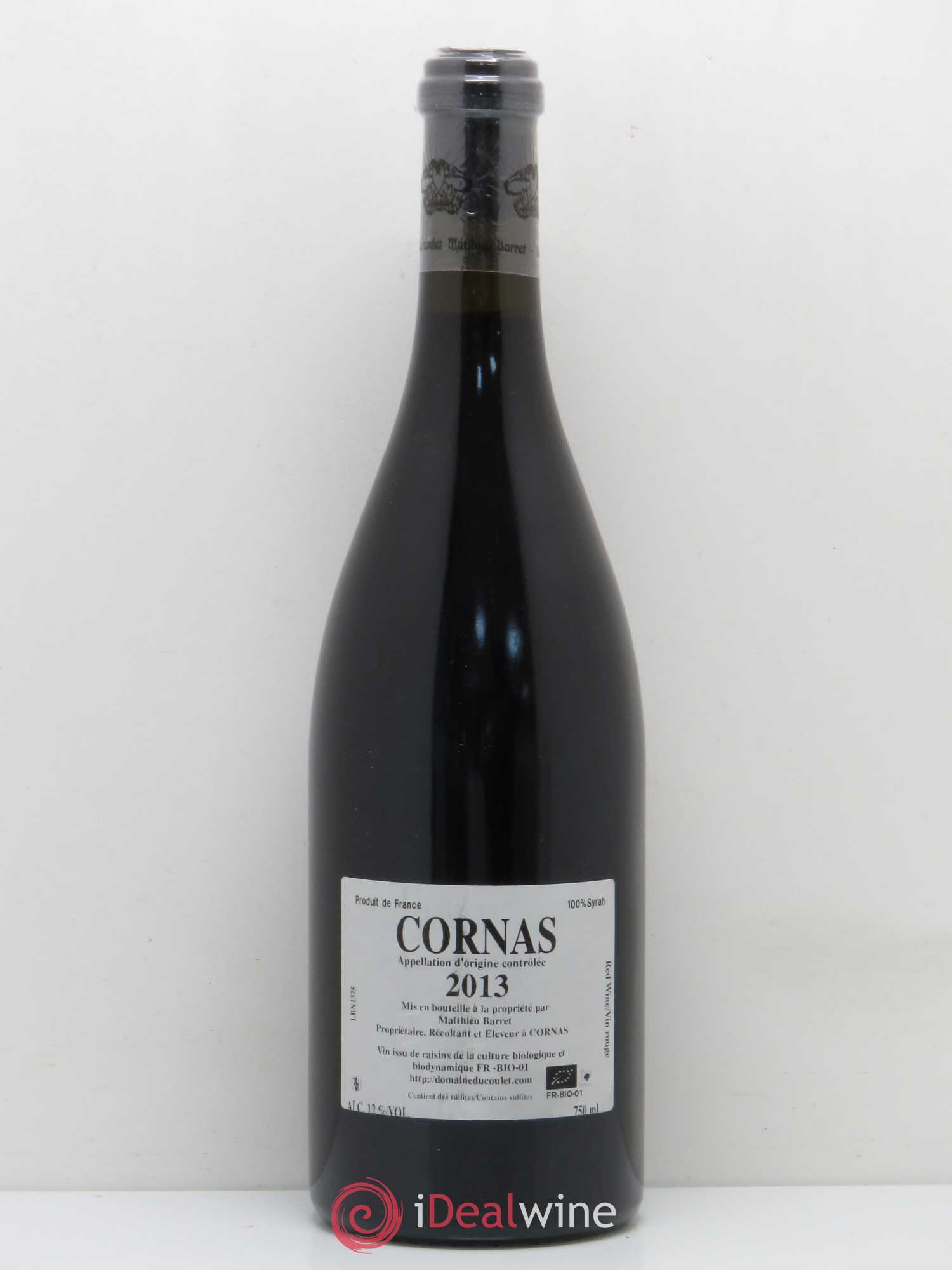 Cornas Billes Noires Coulet (Domaine du) - Matthieu Barret 2013 - Lot de 1 bouteille - 1