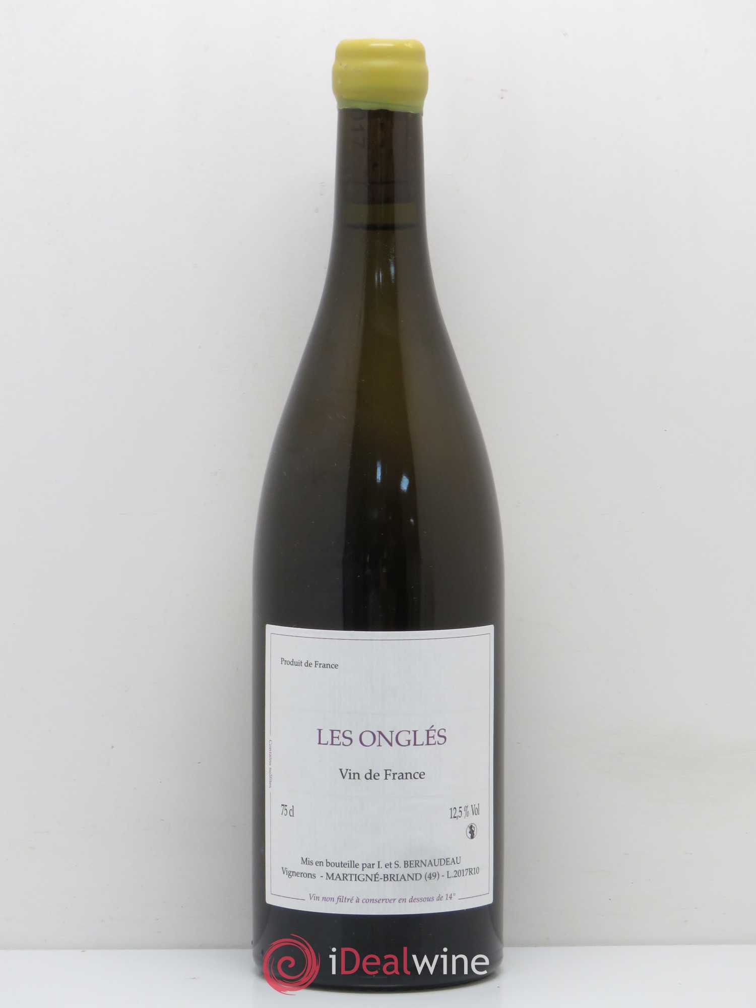Vin de France Les Onglés Stéphane Bernaudeau 2017 - Lot de 1 bouteille - 0