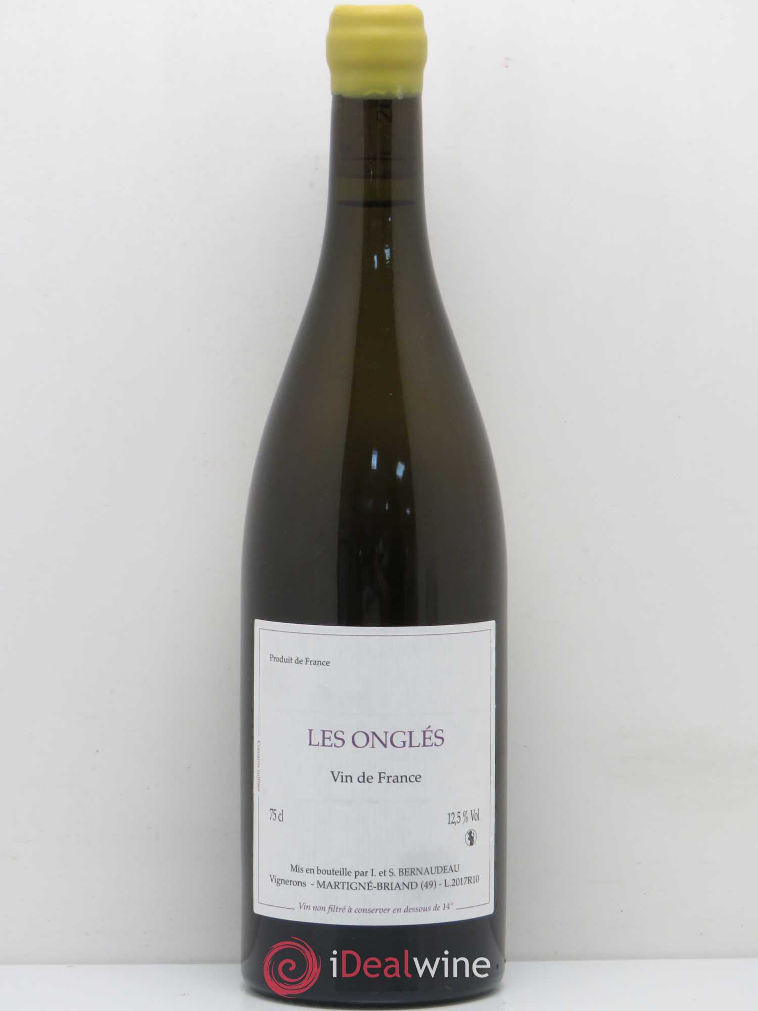 Vin de France Les Onglés Stéphane Bernaudeau 2017 - Lot de 1 bouteille - 0