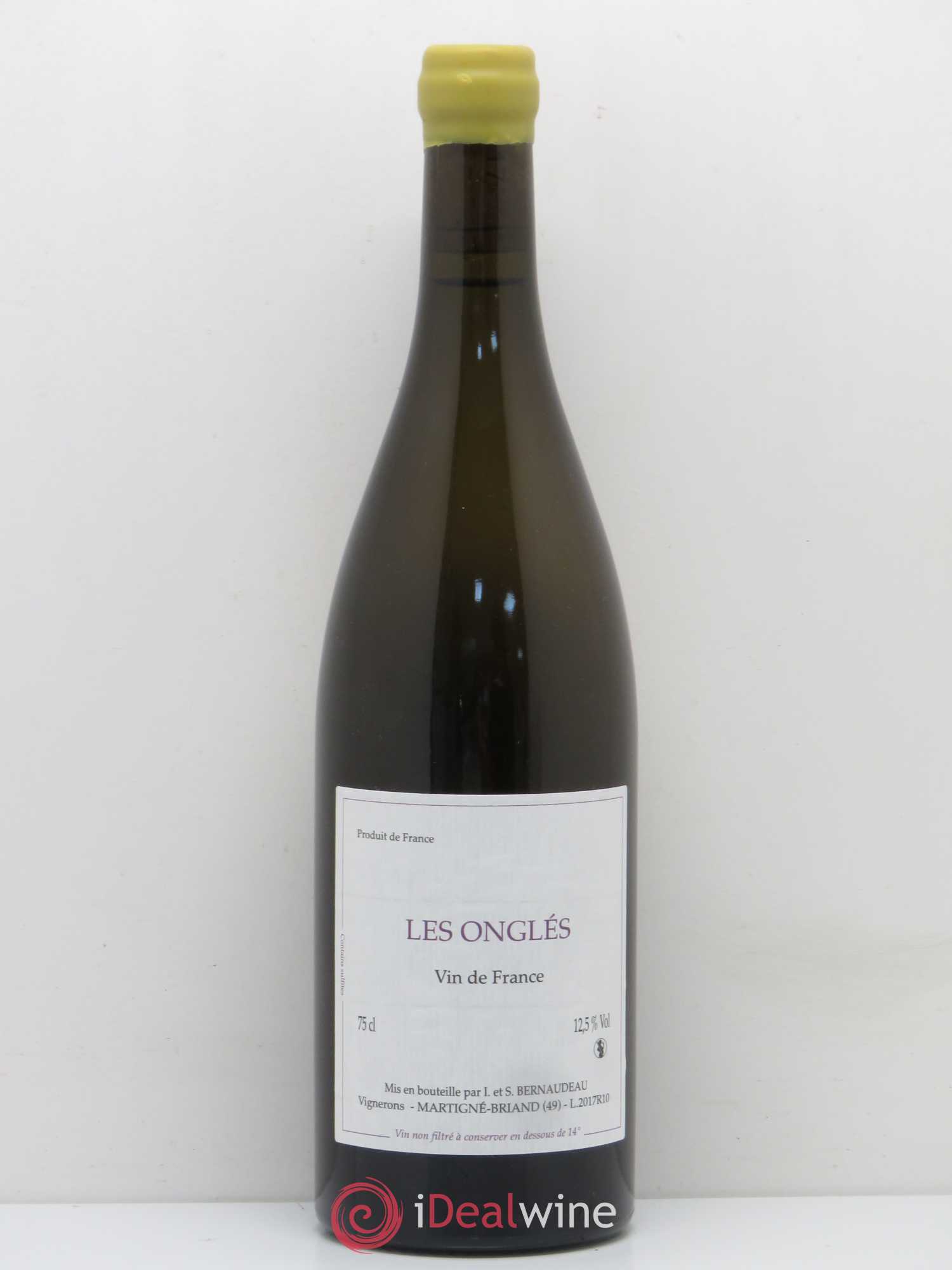 Vin de France Les Onglés Stéphane Bernaudeau 2017 - Lot de 1 bouteille - 0