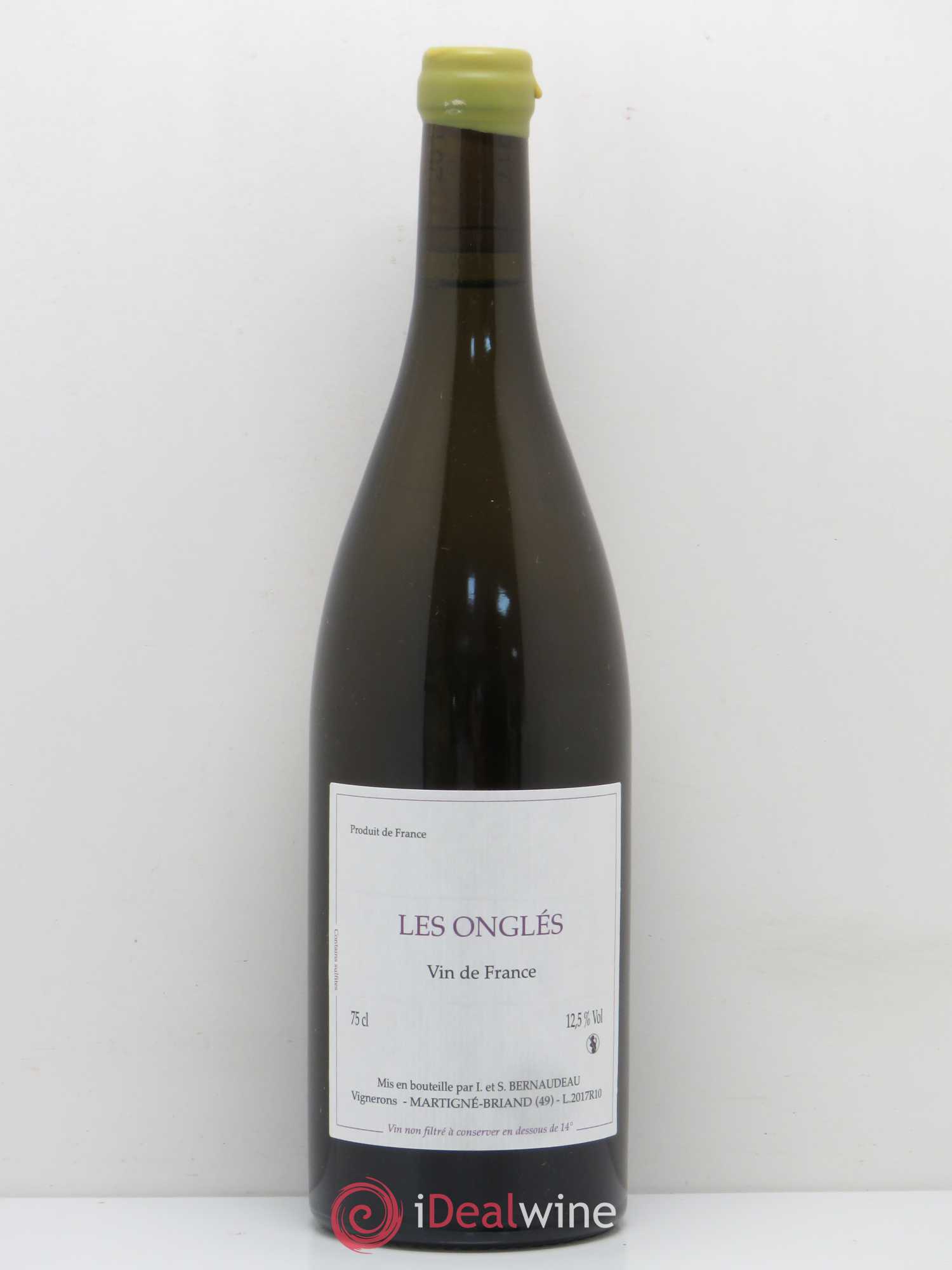 Vin de France Les Onglés Stéphane Bernaudeau 2017 - Lot de 1 bouteille - 0