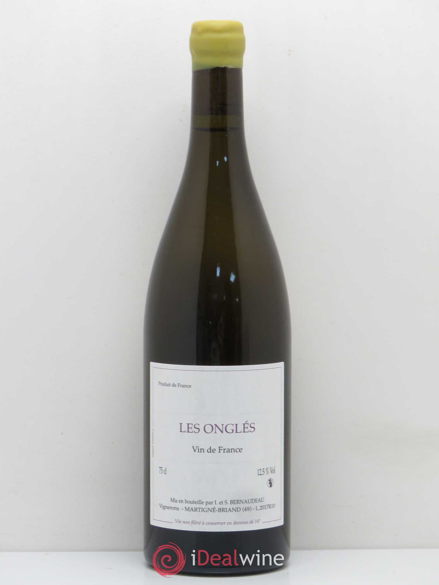 Vin de France Les Onglés Stéphane Bernaudeau 2017 - Lot de 1 bouteille - 0