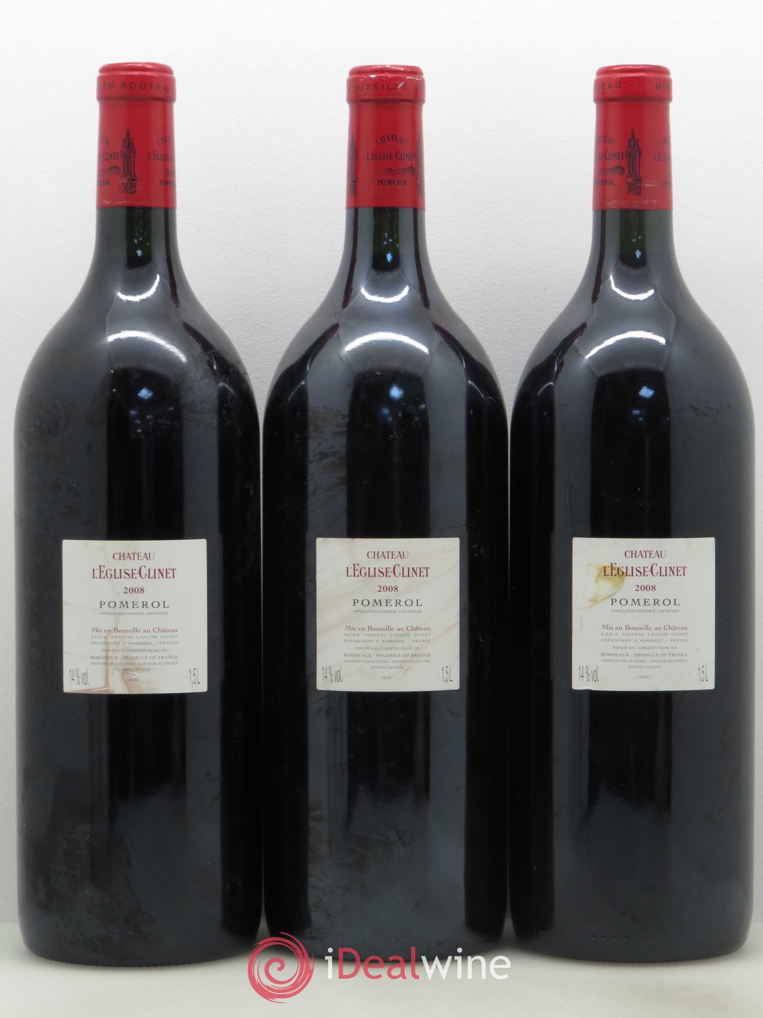 Château l' Église Clinet 2008 - Lot de 3 magnums - 1