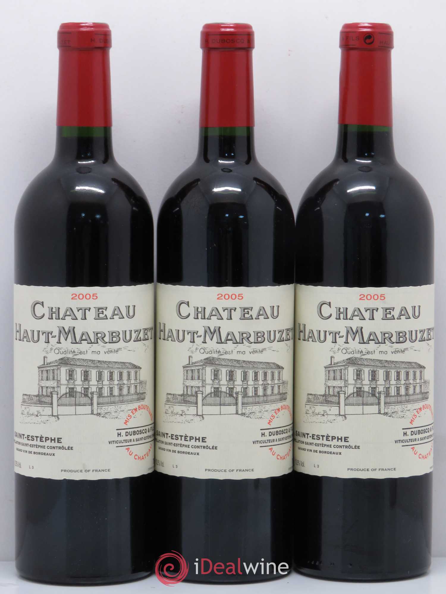 Château Haut Marbuzet 2005 - Lot de 3 bouteilles - 0