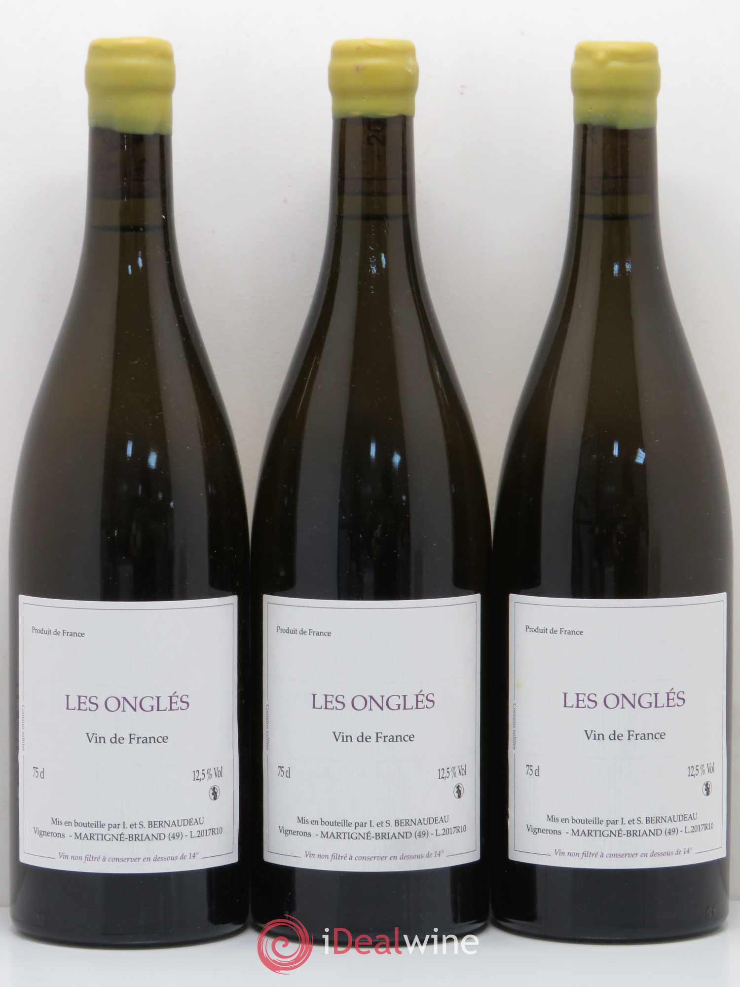 Vin de France Les Onglés Stéphane Bernaudeau 2017 - Lot de 3 bouteilles - 0