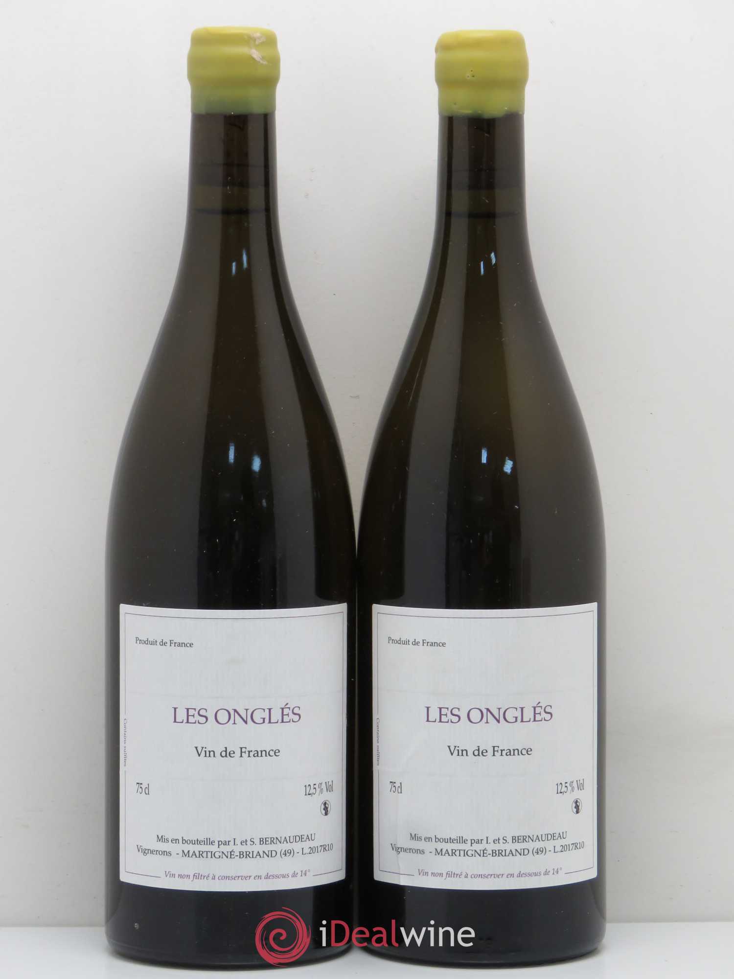 Vin de France Les Onglés Stéphane Bernaudeau 2017 - Lot de 2 bouteilles - 0