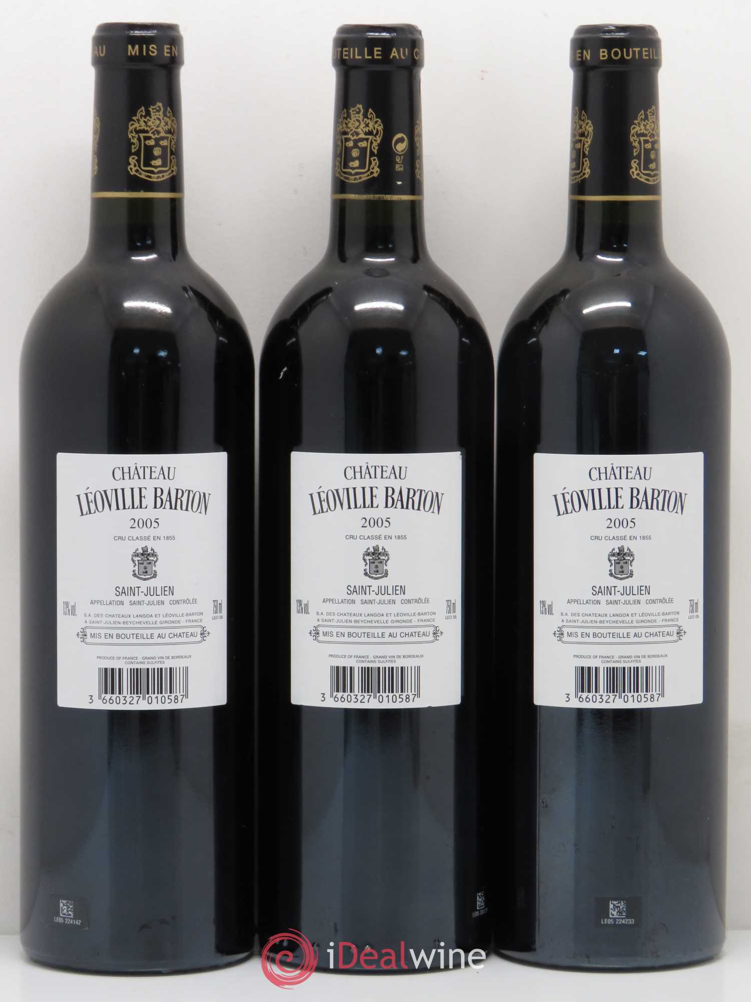 Château Léoville Barton 2ème Grand Cru Classé 2005 - Lot de 6 bouteilles - 2