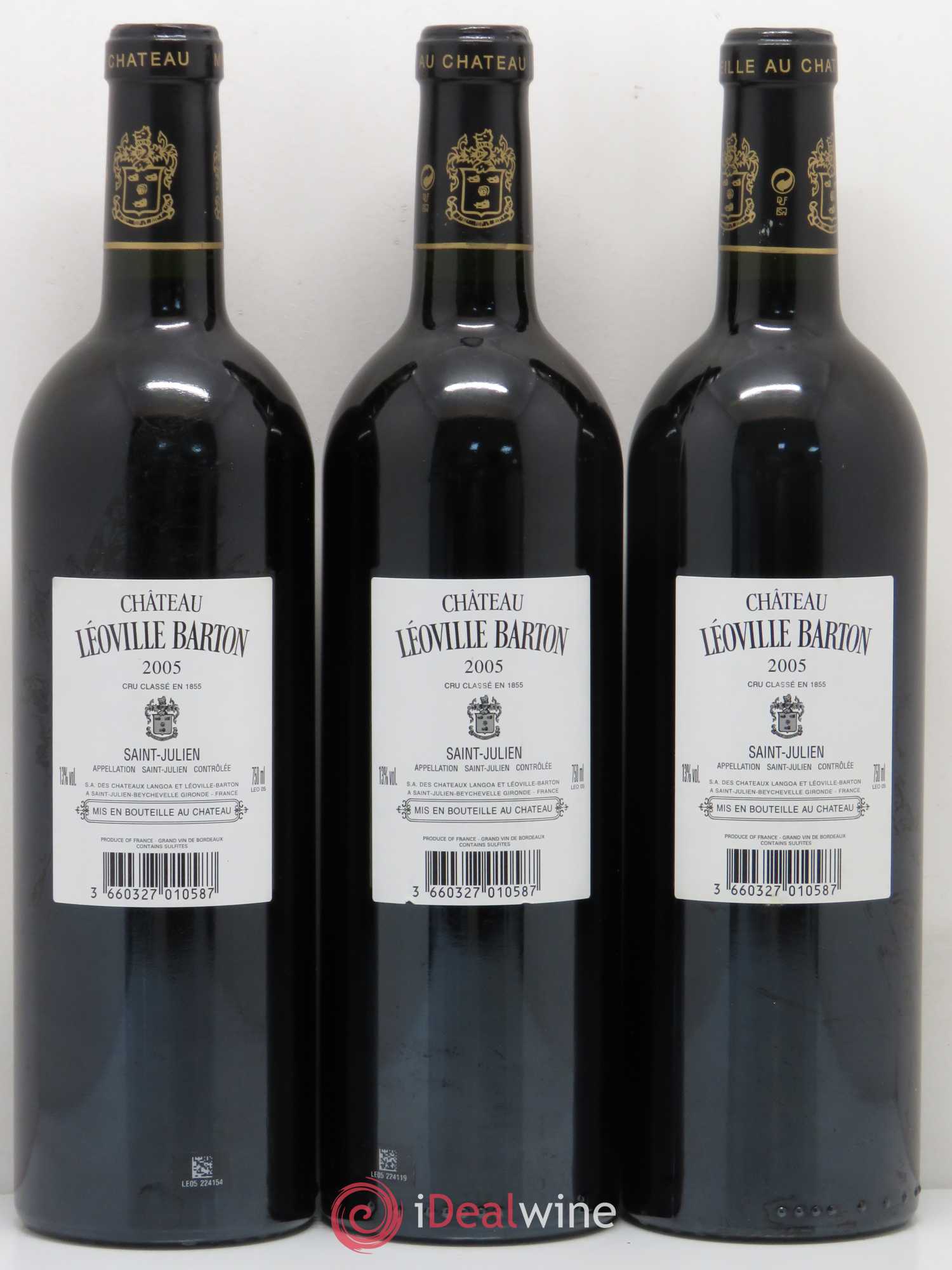 Château Léoville Barton 2ème Grand Cru Classé 2005 - Lot de 6 bouteilles - 4
