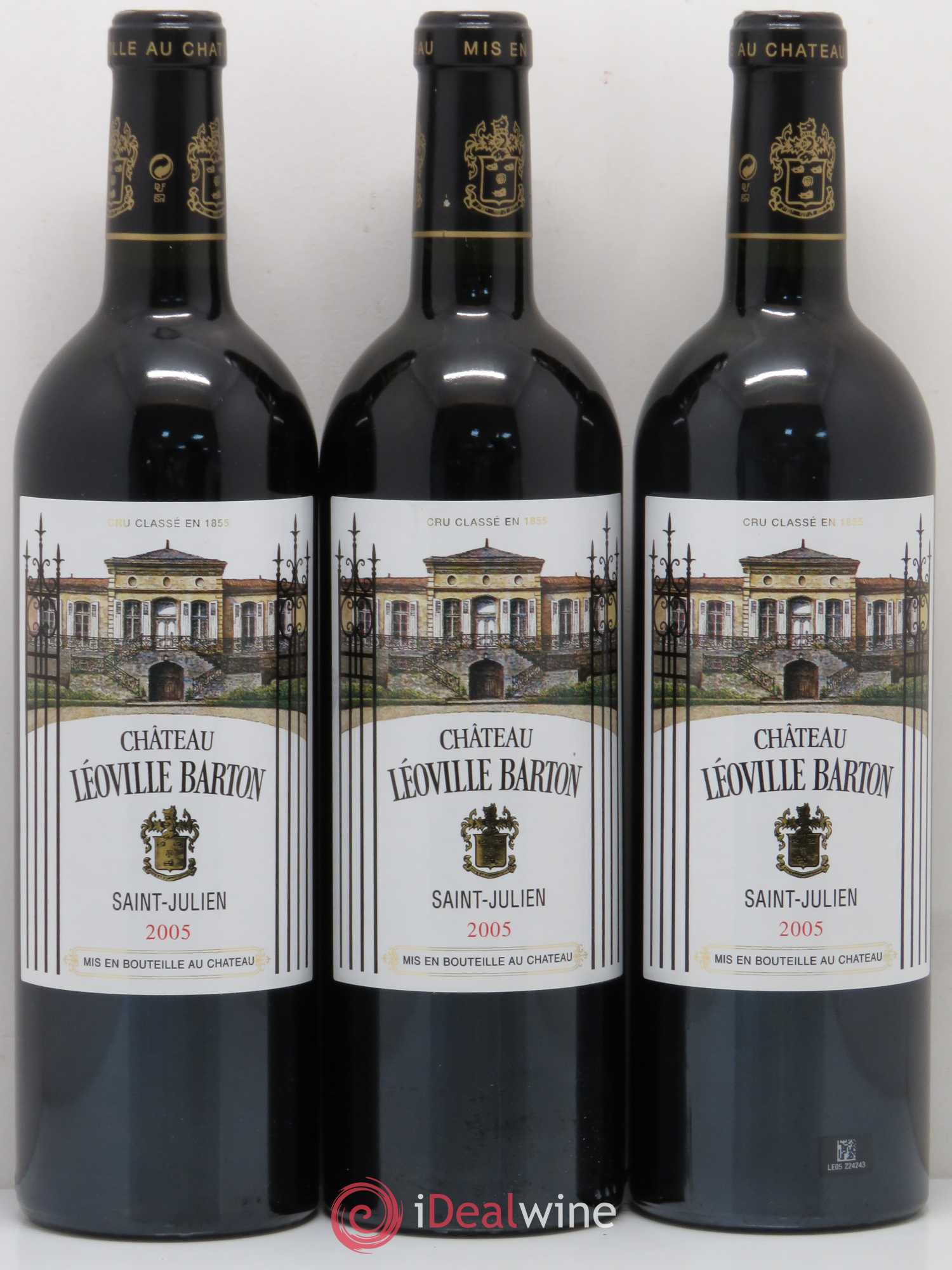 Château Léoville Barton 2ème Grand Cru Classé 2005 - Lot de 3 bouteilles - 0