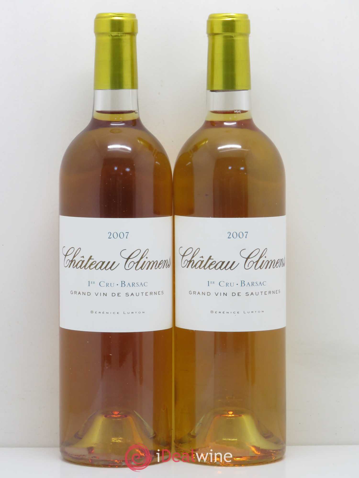 Château Climens 1er Grand Cru Classé 2007 - Lotto di 2 bottiglie - 0