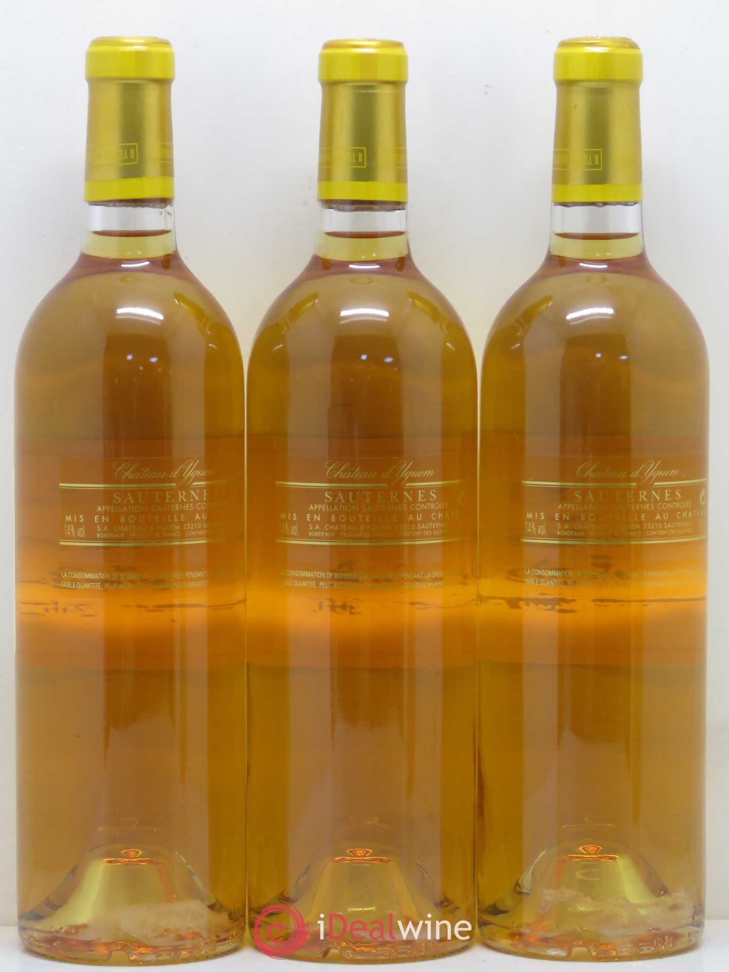 Château d' Yquem 1er Cru Classé Supérieur 2007 - Lotto di 3 bottiglie - 1