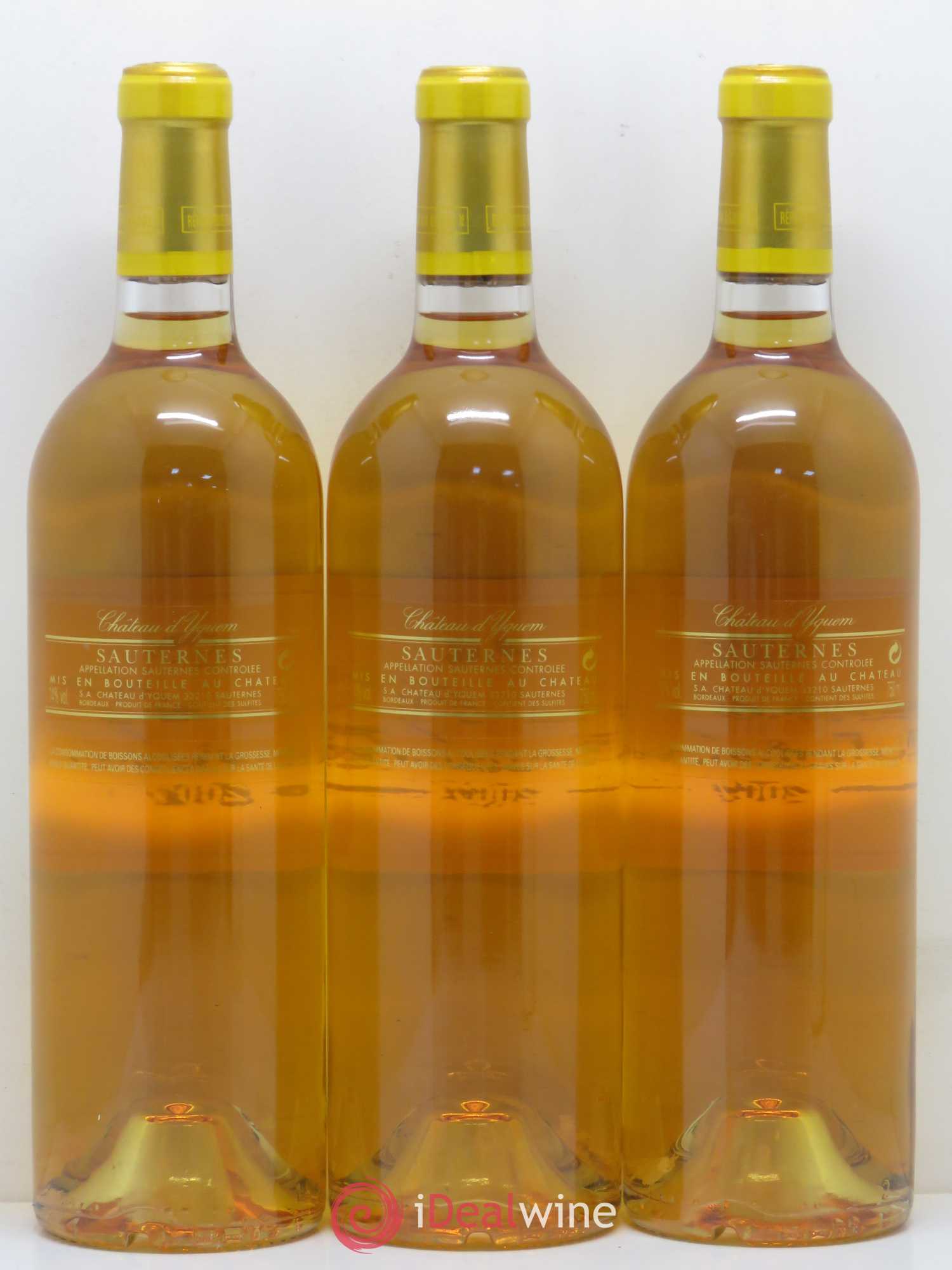 Château d' Yquem 1er Cru Classé Supérieur 2007 - Lotto di 3 bottiglie - 1