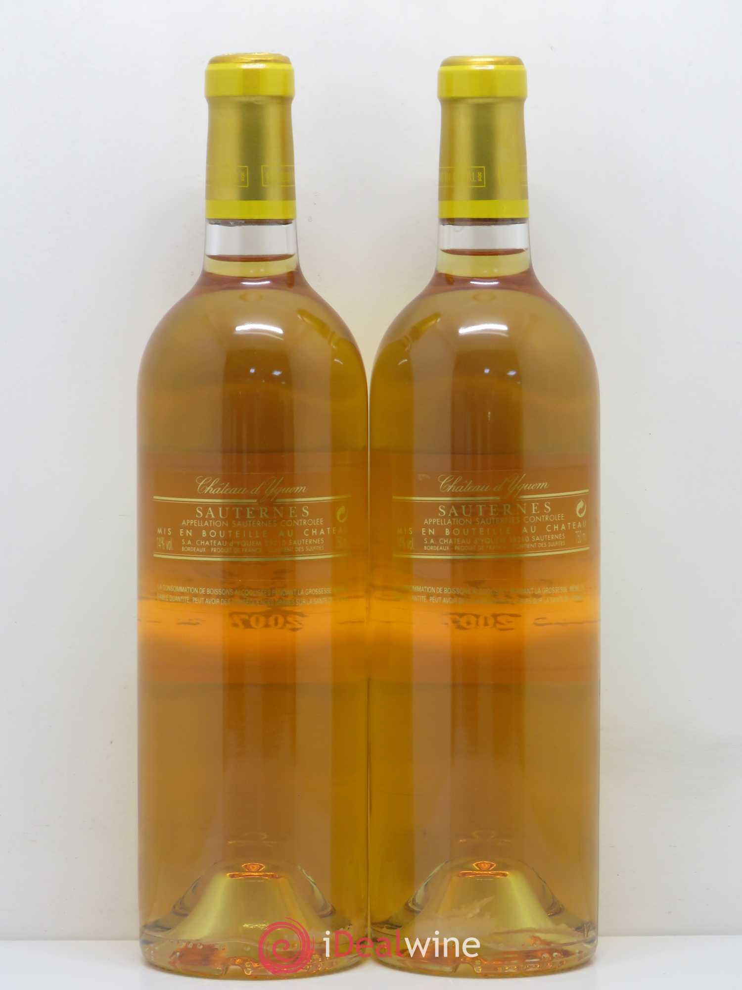 Château d' Yquem 1er Cru Classé Supérieur 2007 - Lotto di 2 bottiglie - 1