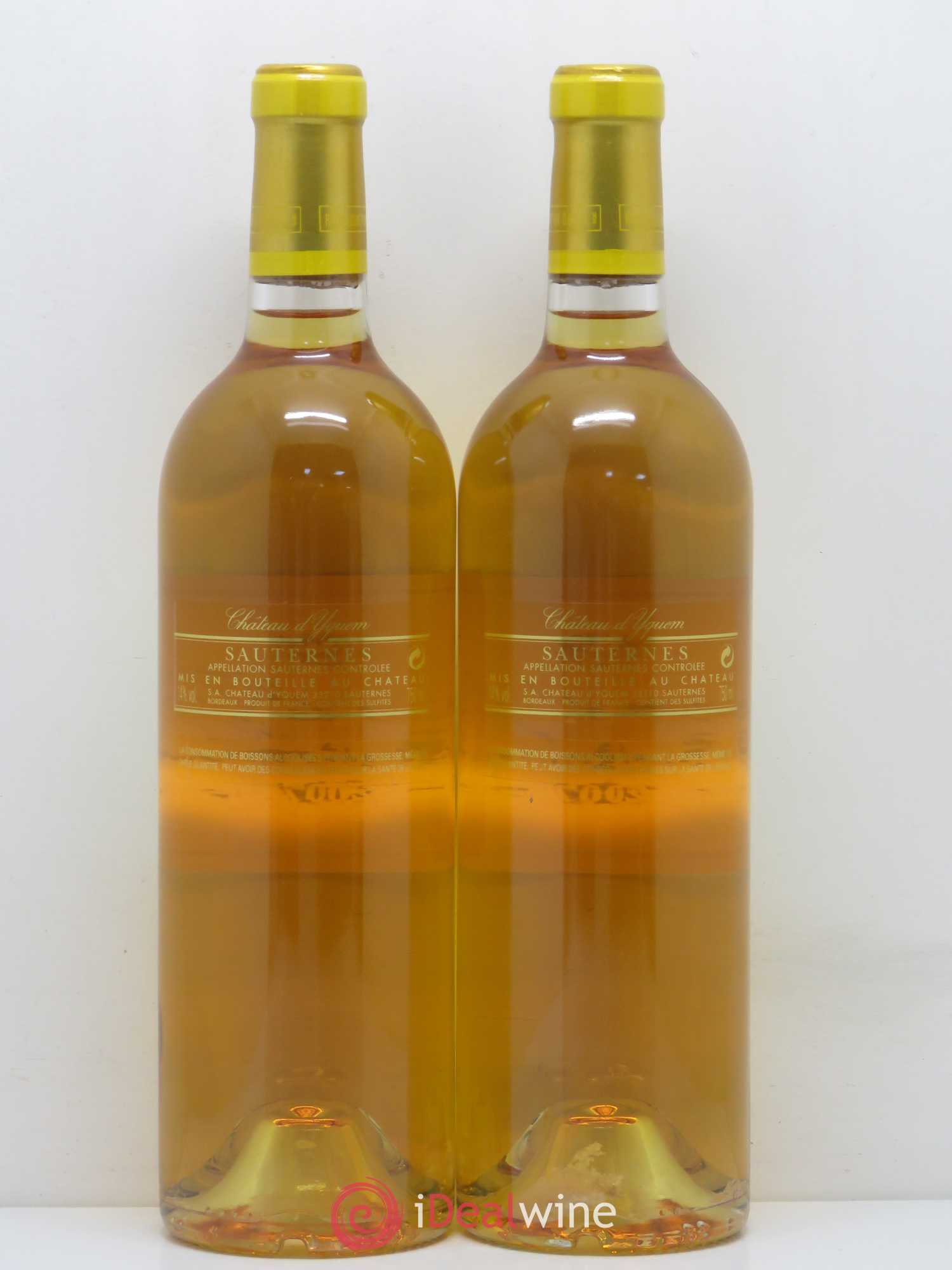 Château d' Yquem 1er Cru Classé Supérieur 2007 - Lot of 2 bottles - 1