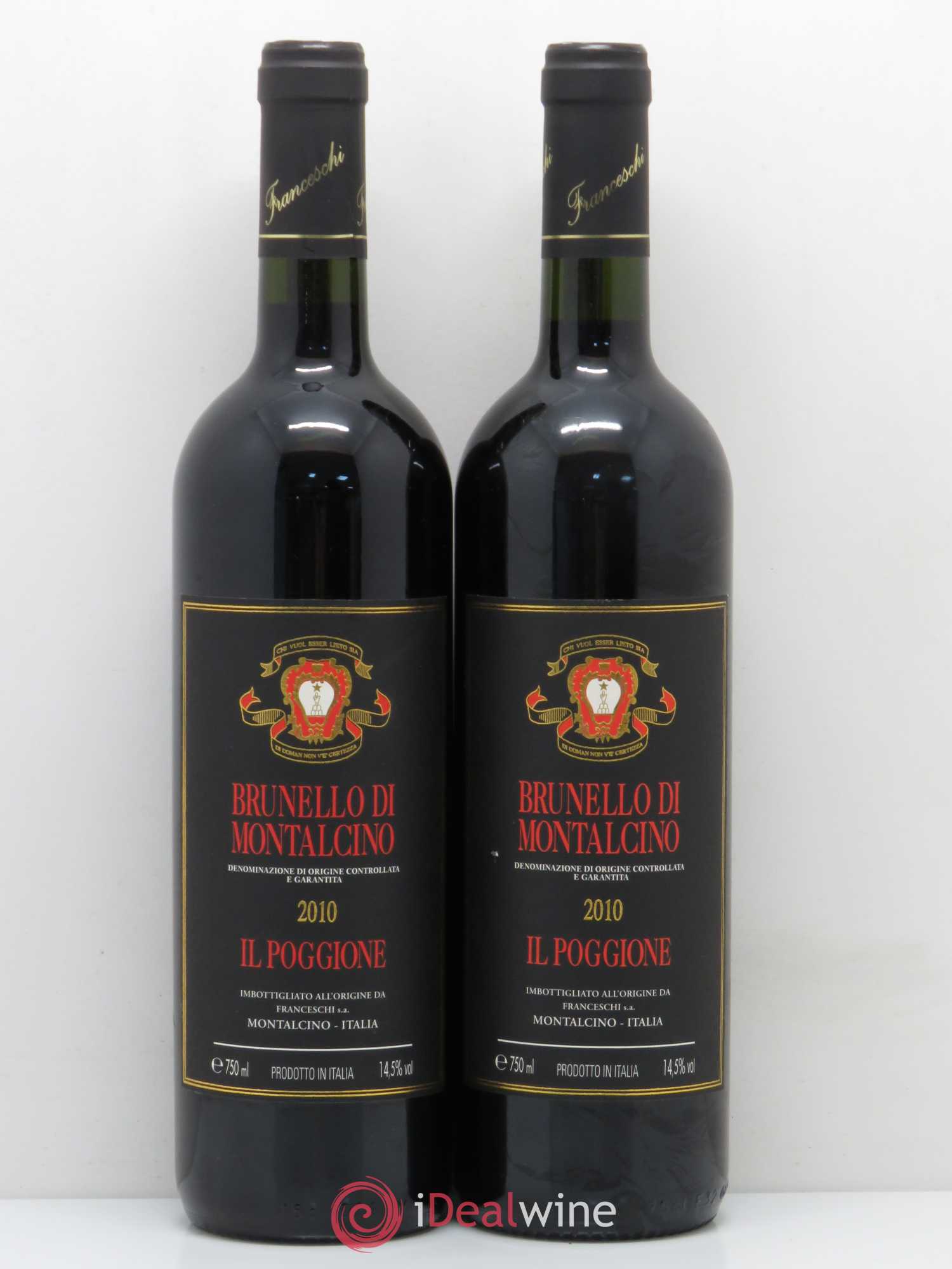 Brunello di Montalcino DOCG Il Poggione Lavinio Franceschi 2010 - Lot de 2 bouteilles - 0