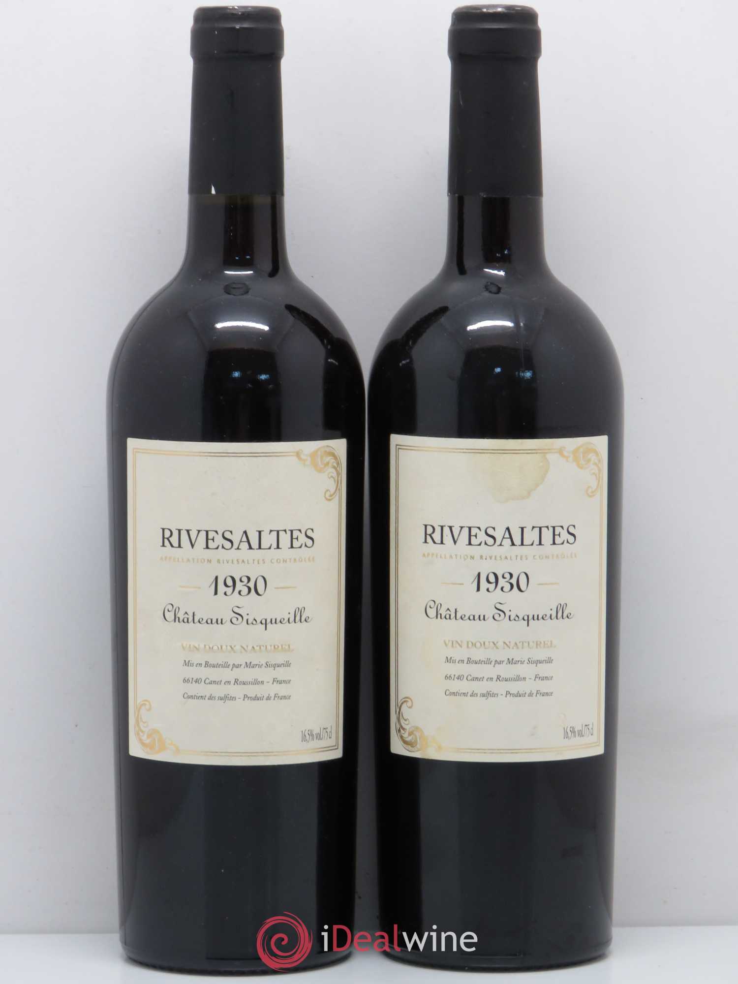 Rivesaltes Château Sisqueille 1930 - Posten von 2 Flaschen - 0