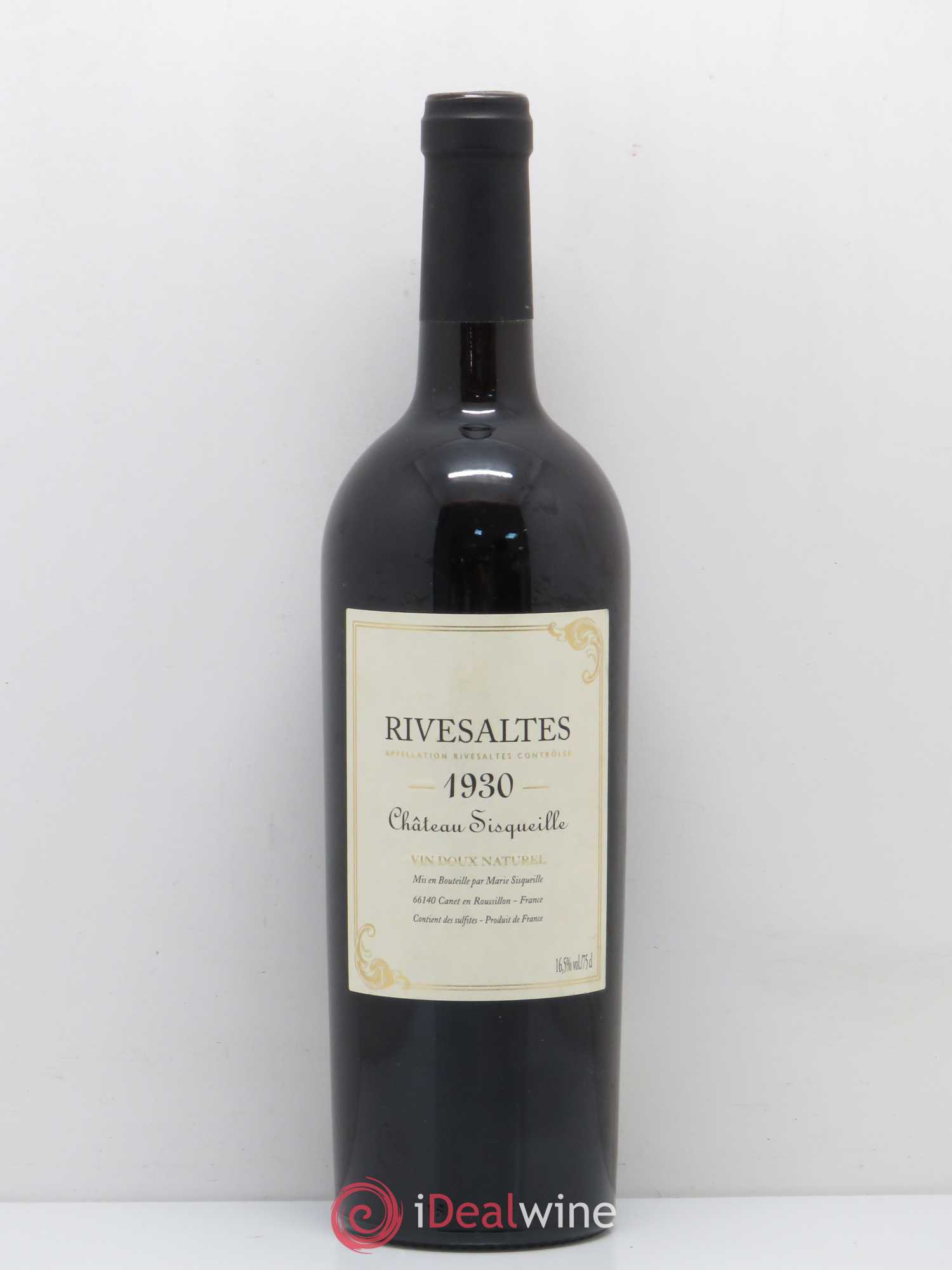 Rivesaltes Château Sisqueille 1930 - Posten von 1 Flasche - 0