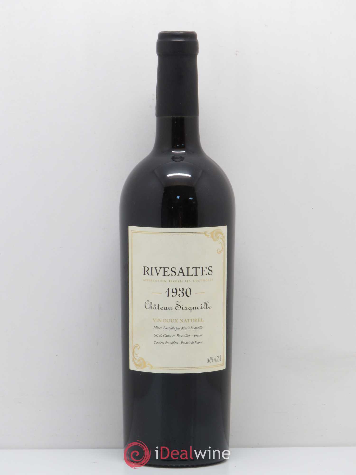 Rivesaltes Château Sisqueille 1930 - Posten von 1 Flasche - 0