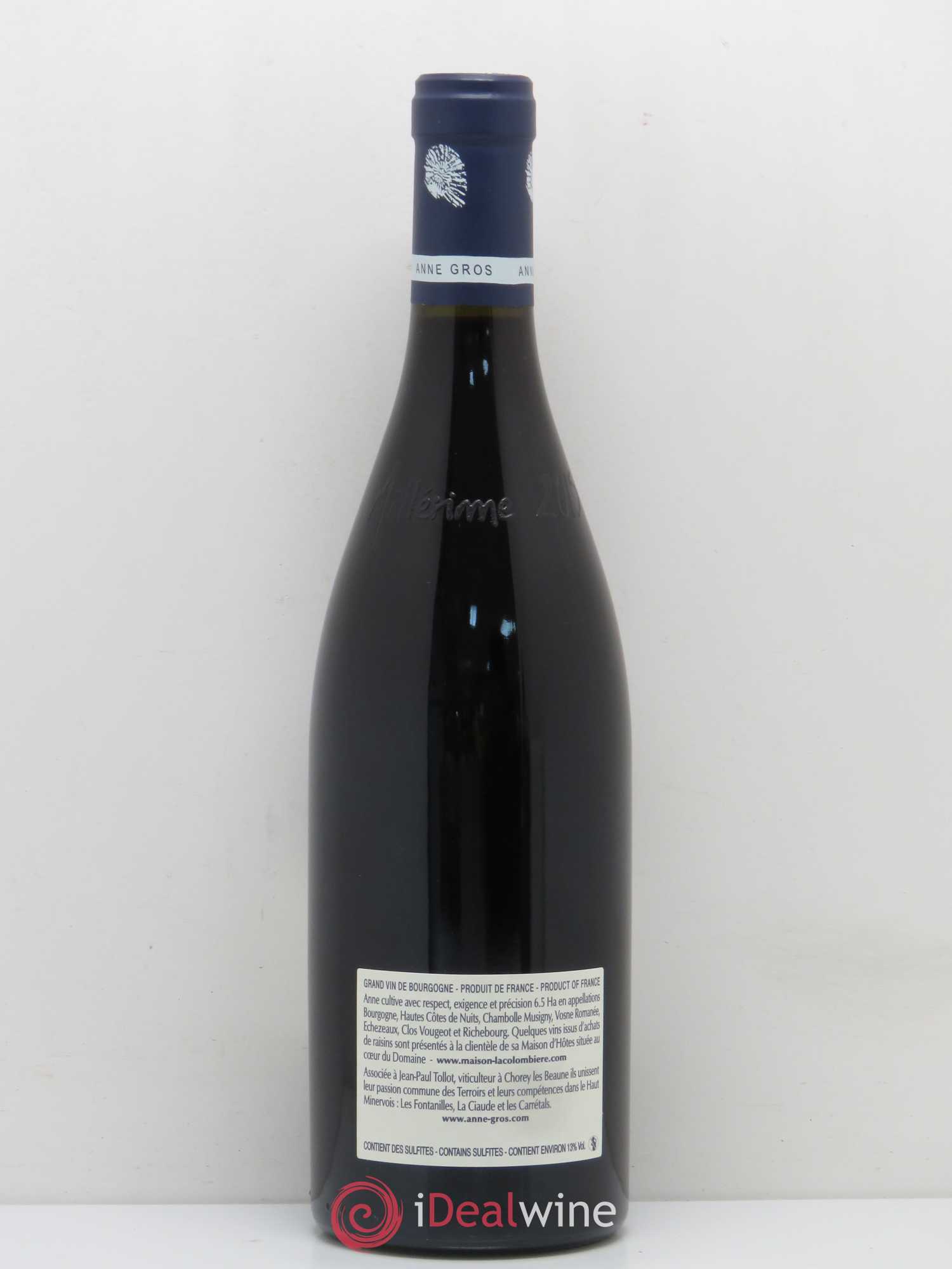 Clos de Vougeot Grand Cru Le Grand Maupertui Anne Gros 2015 - Lot de 1 bouteille - 1