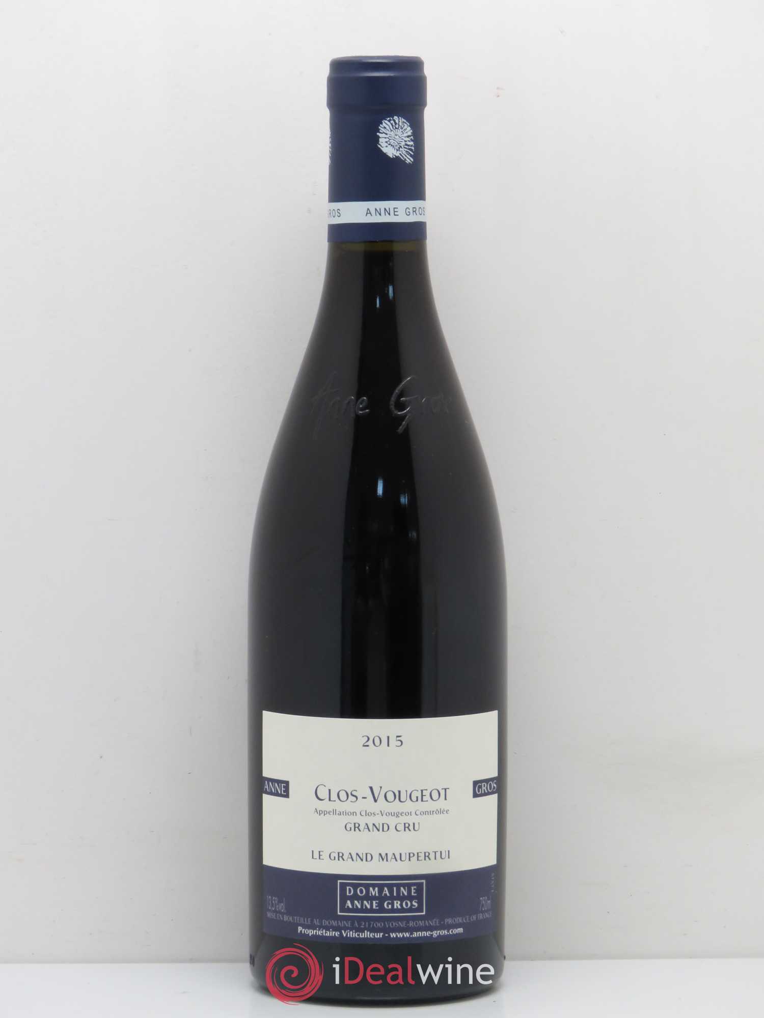 Clos de Vougeot Grand Cru Le Grand Maupertui Anne Gros 2015 - Lot de 1 bouteille - 0