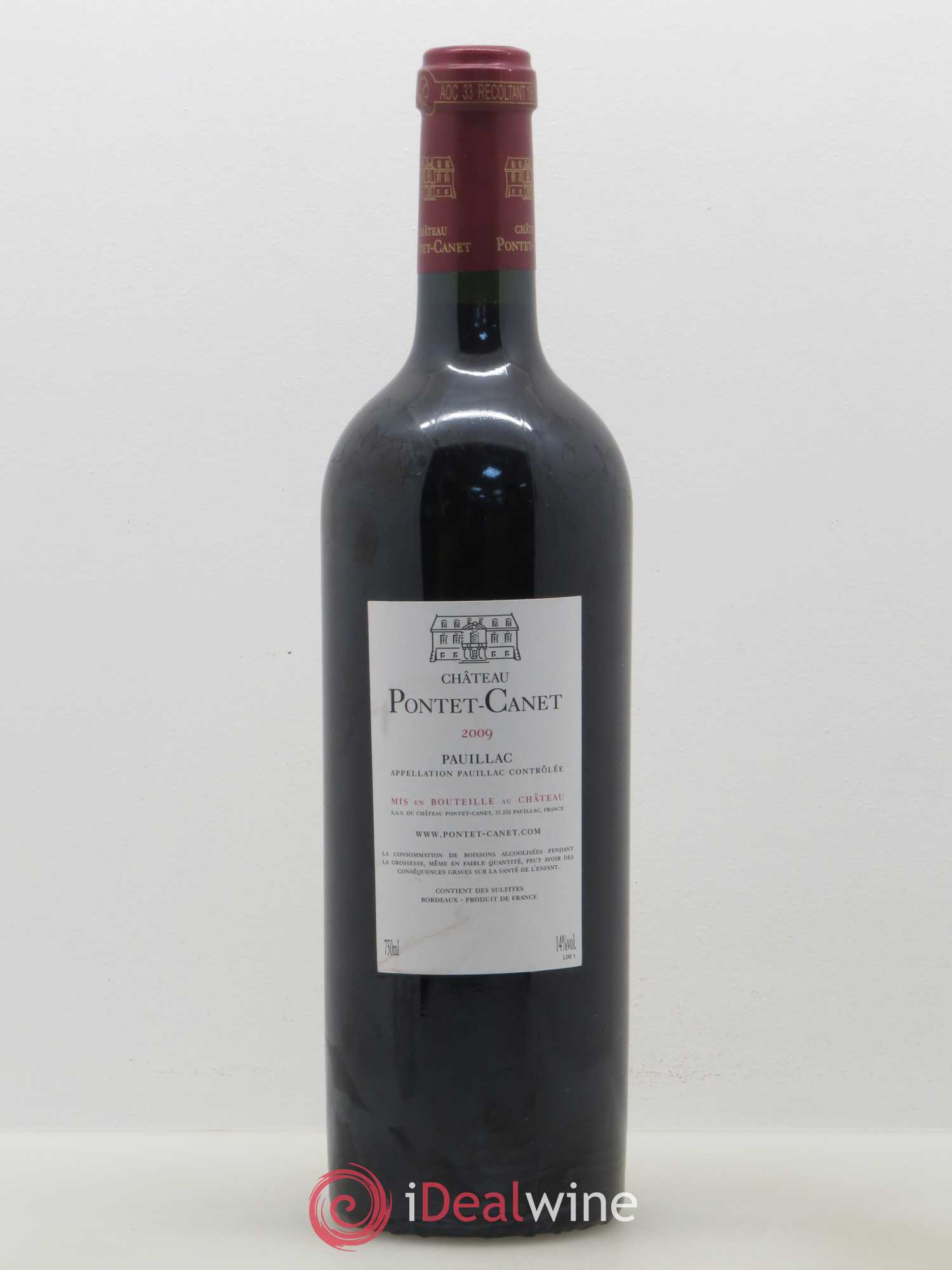 Château Pontet Canet 5ème Grand Cru Classé 2009 - Lot de 1 bouteille - 1