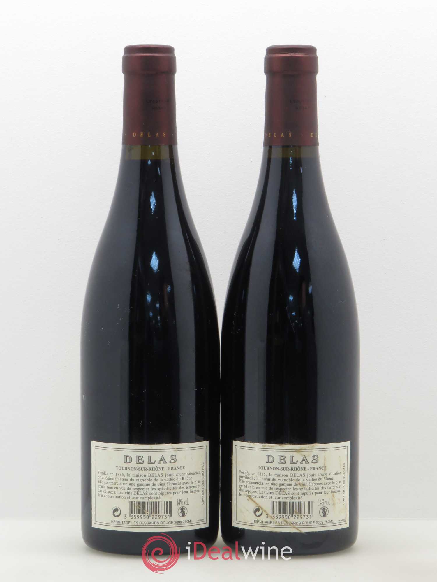 Hermitage Les Bessards Delas Frères 2009 - Lot de 2 bouteilles - 1