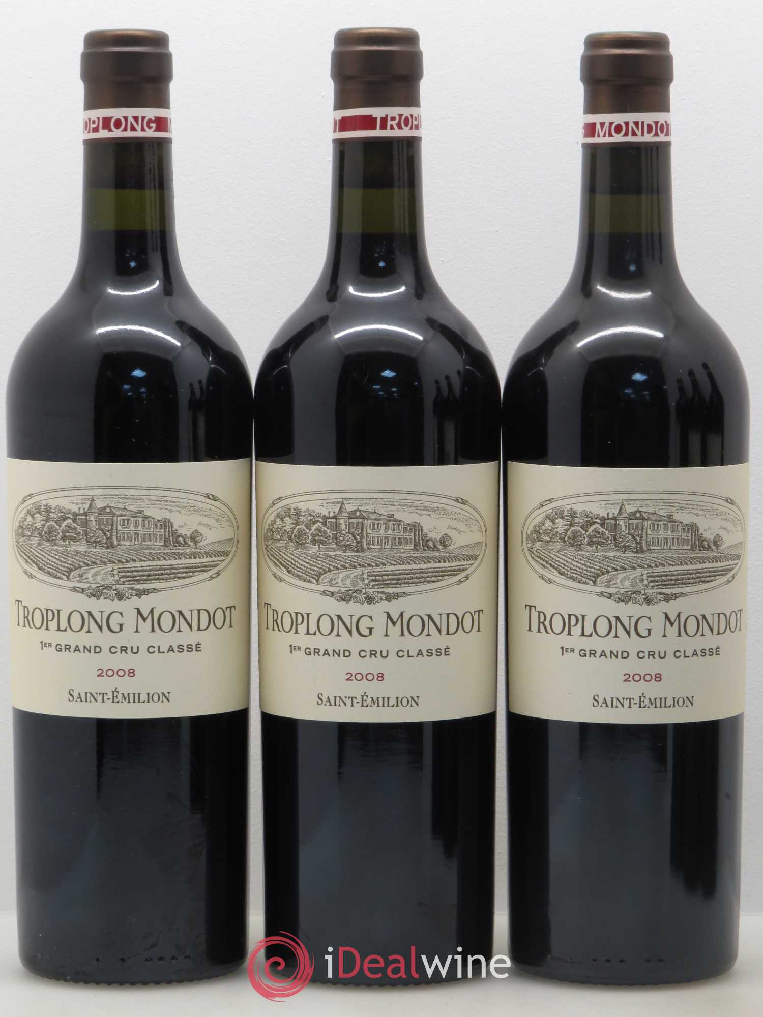 Château Troplong Mondot 1er Grand Cru Classé B 2008 - Lot de 6 bouteilles - 1
