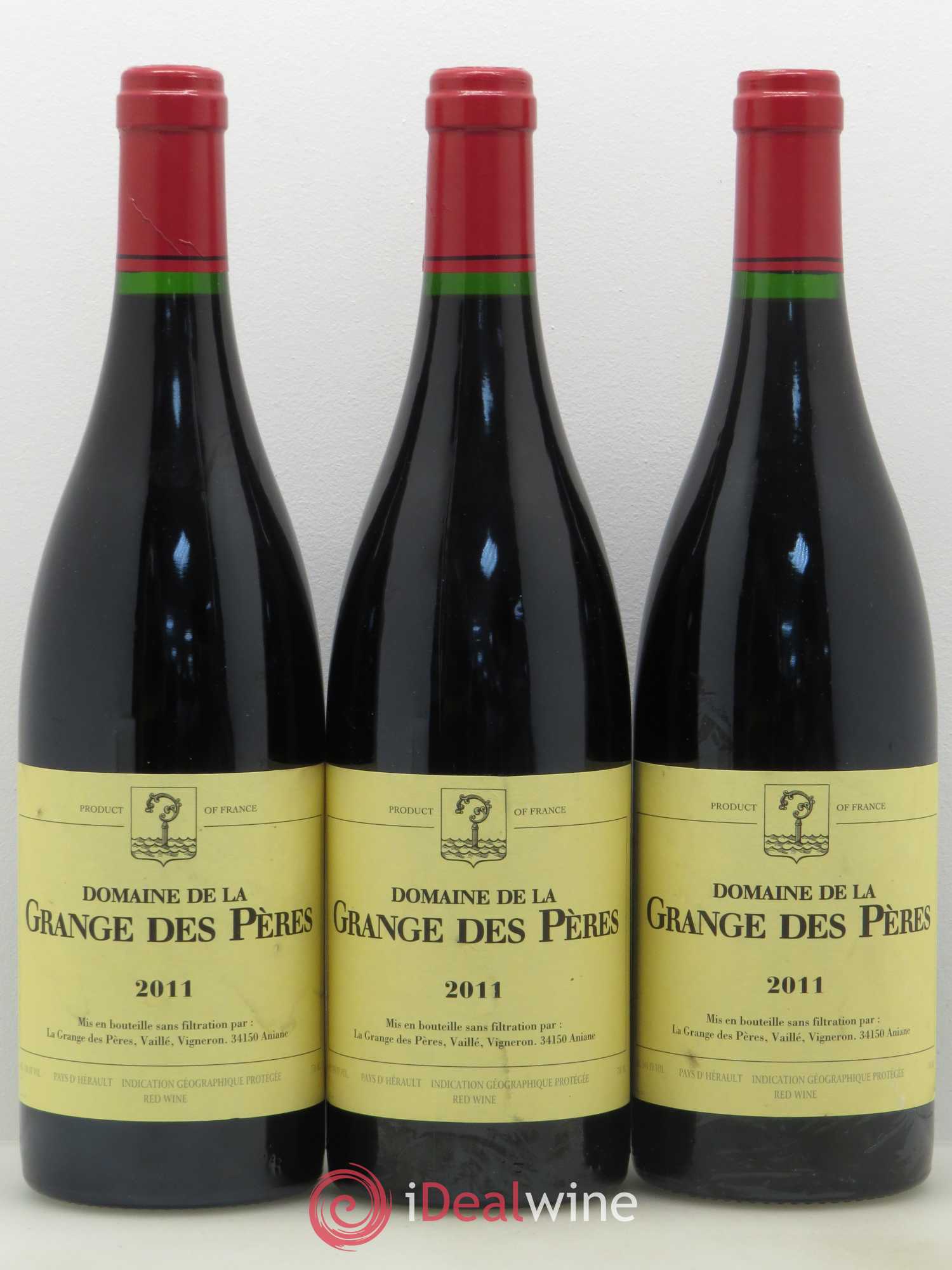 Pays d'Hérault Grange des Pères Laurent Vaillé 2011 - Lot de 3 bouteilles - 0