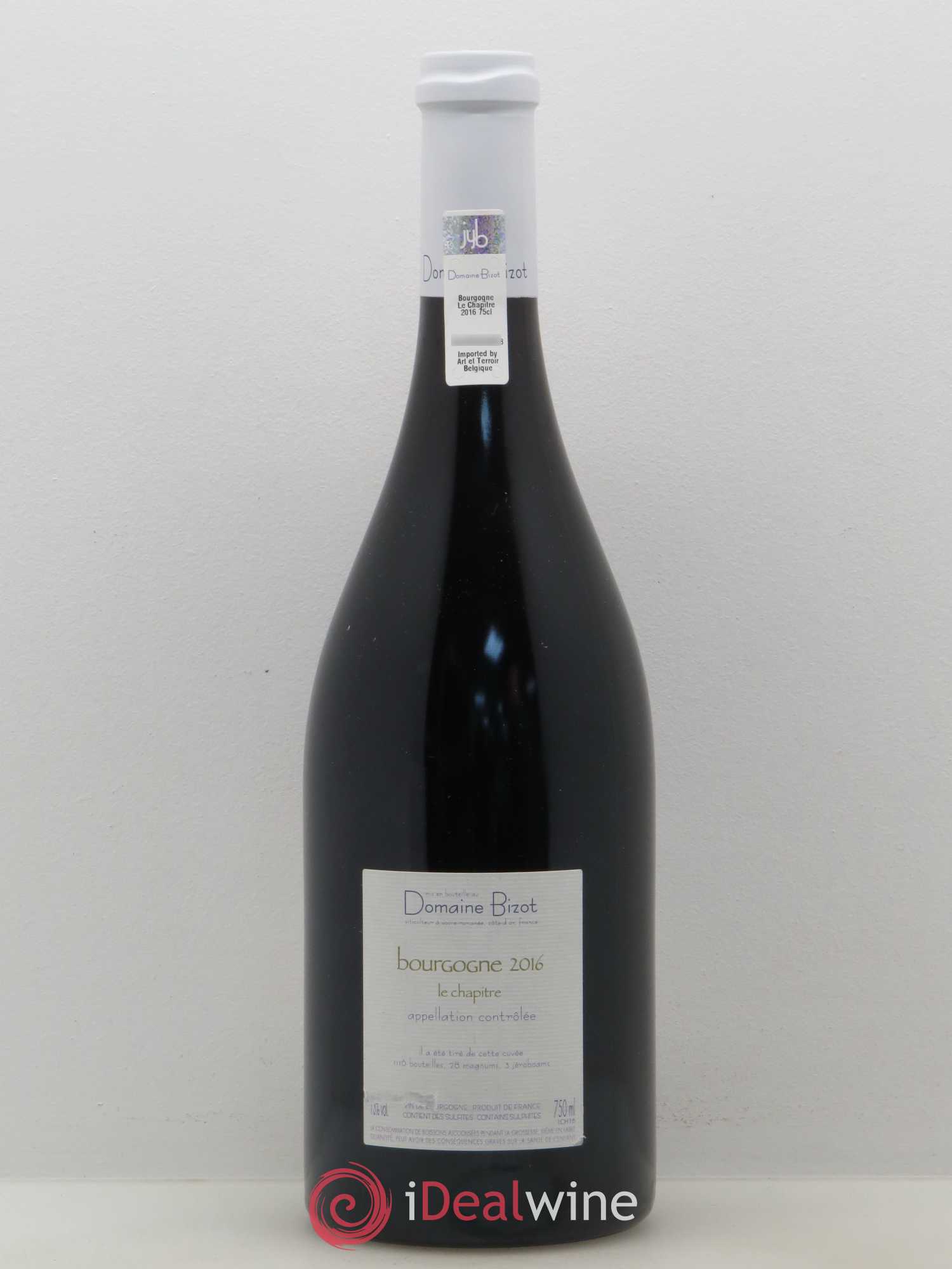 Bourgogne Le Chapitre Bizot (Domaine) 2016 - Lot de 1 bouteille - 1