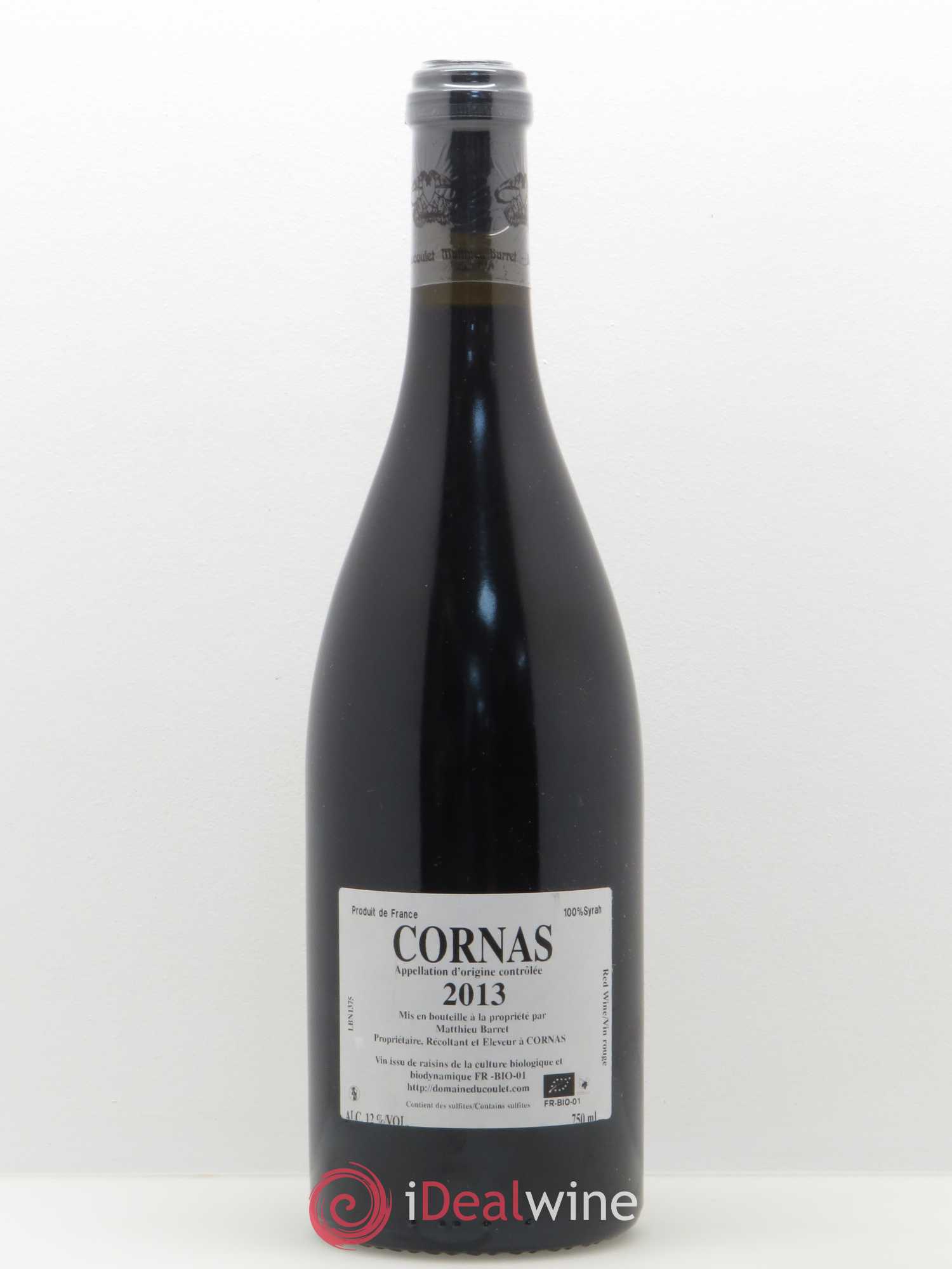 Cornas Billes Noires Coulet (Domaine du) - Matthieu Barret 2013 - Lot de 1 bouteille - 1