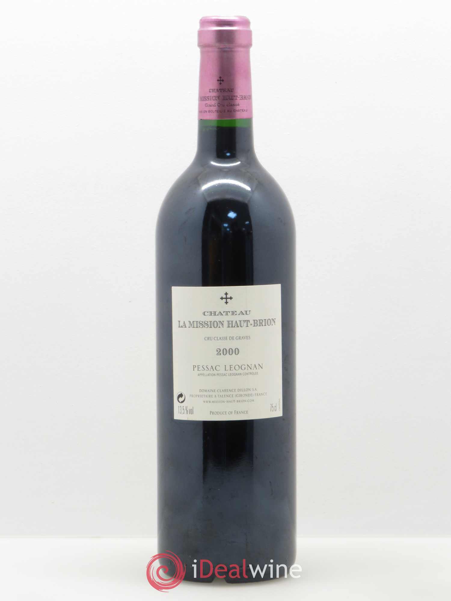 Château la Mission Haut-Brion Cru Classé de Graves 2000 - Lot de 1 bouteille - 1