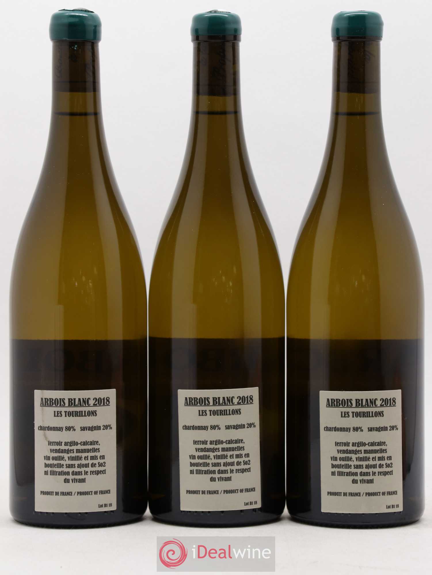 Arbois Chardonnay Savagnin Les Tourillons Adeline Houillon & Renaud Bruyère 2018 - Lot de 3 bouteilles - 1