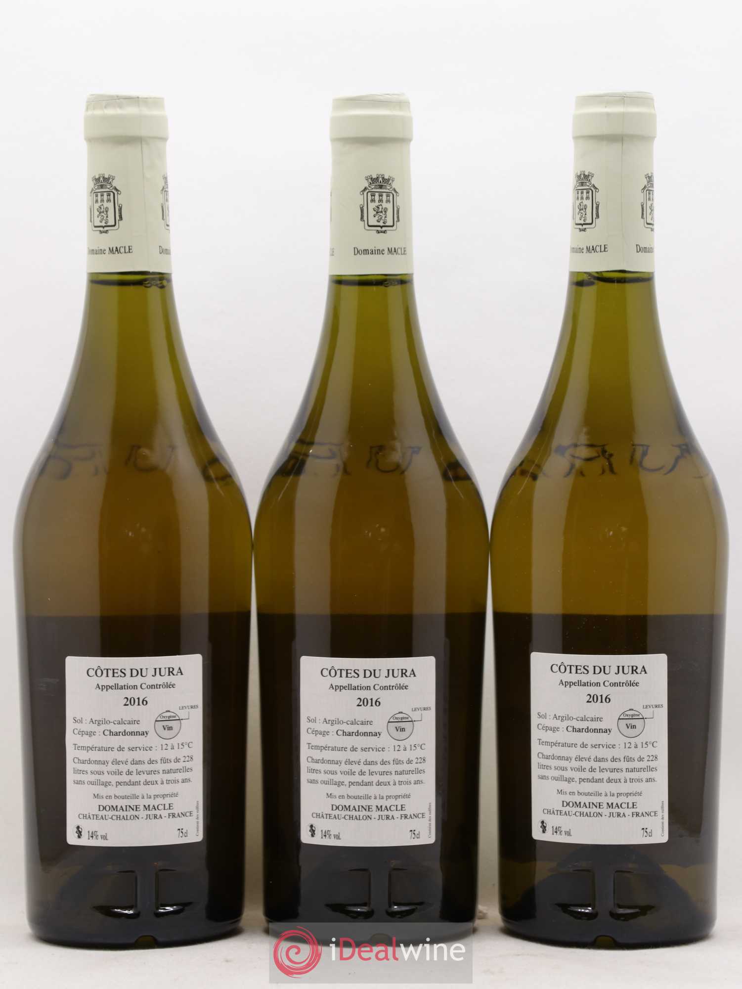 Côtes du Jura Chardonnay sous voile Jean Macle 2016 - Lot de 3 bouteilles - 1